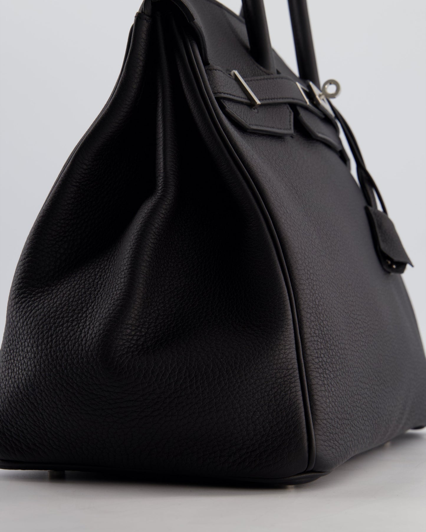 *RARE* Hermès Birkin 35 Retourne Bag in Noir Togo Leather with Palladium Hardware