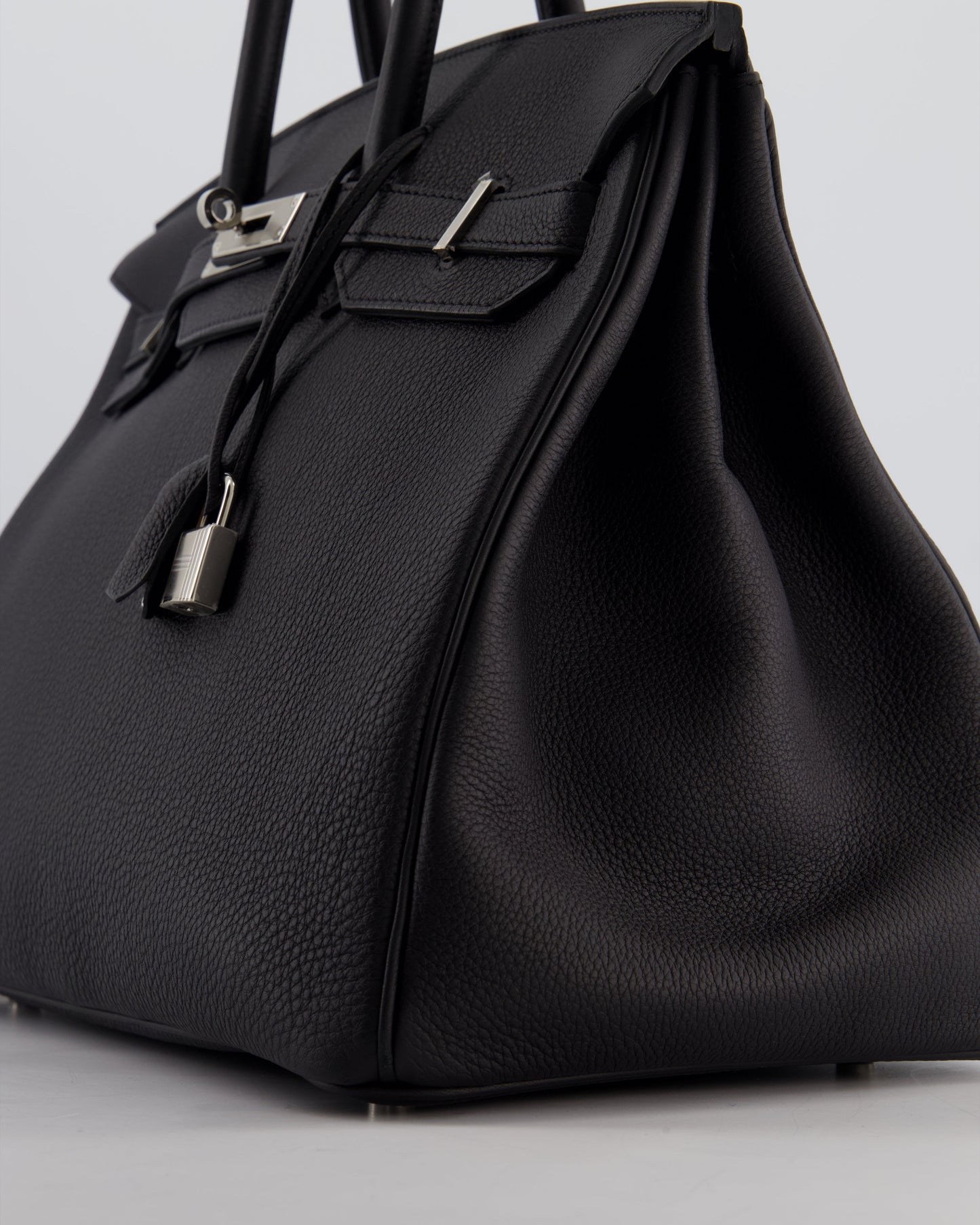 *RARE* Hermès Birkin 35 Retourne Bag in Noir Togo Leather with Palladium Hardware