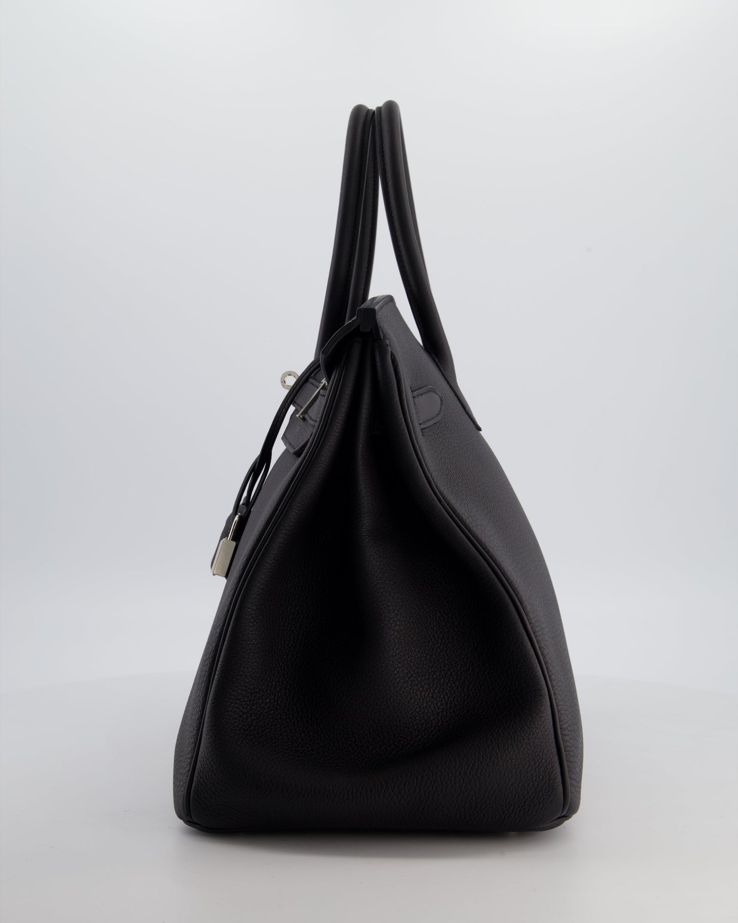 *RARE* Hermès Birkin 35 Retourne Bag in Noir Togo Leather with Palladium Hardware