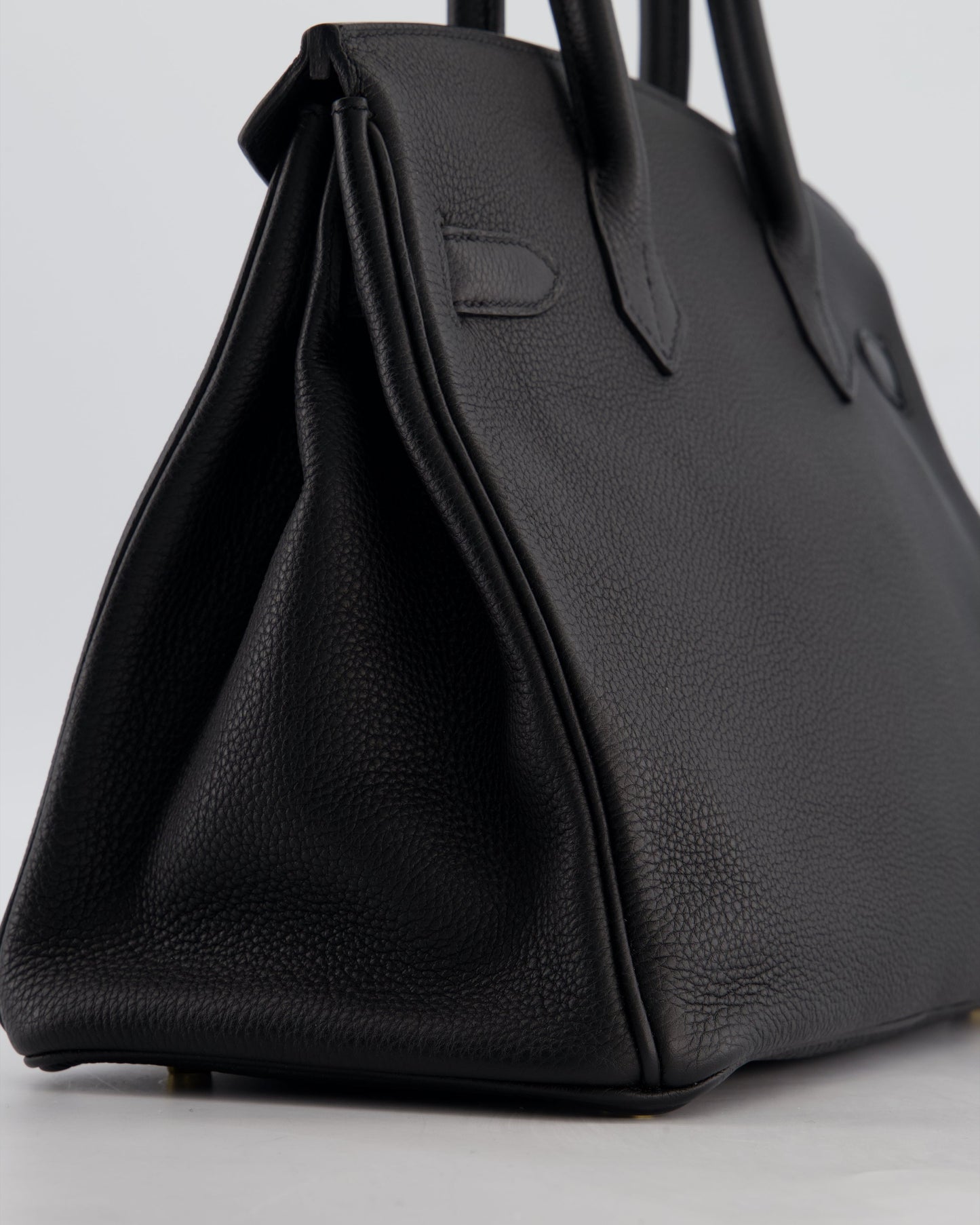 Hermès Birkin 30 Retourne Bag in Noir Togo Leather with Gold Hardware