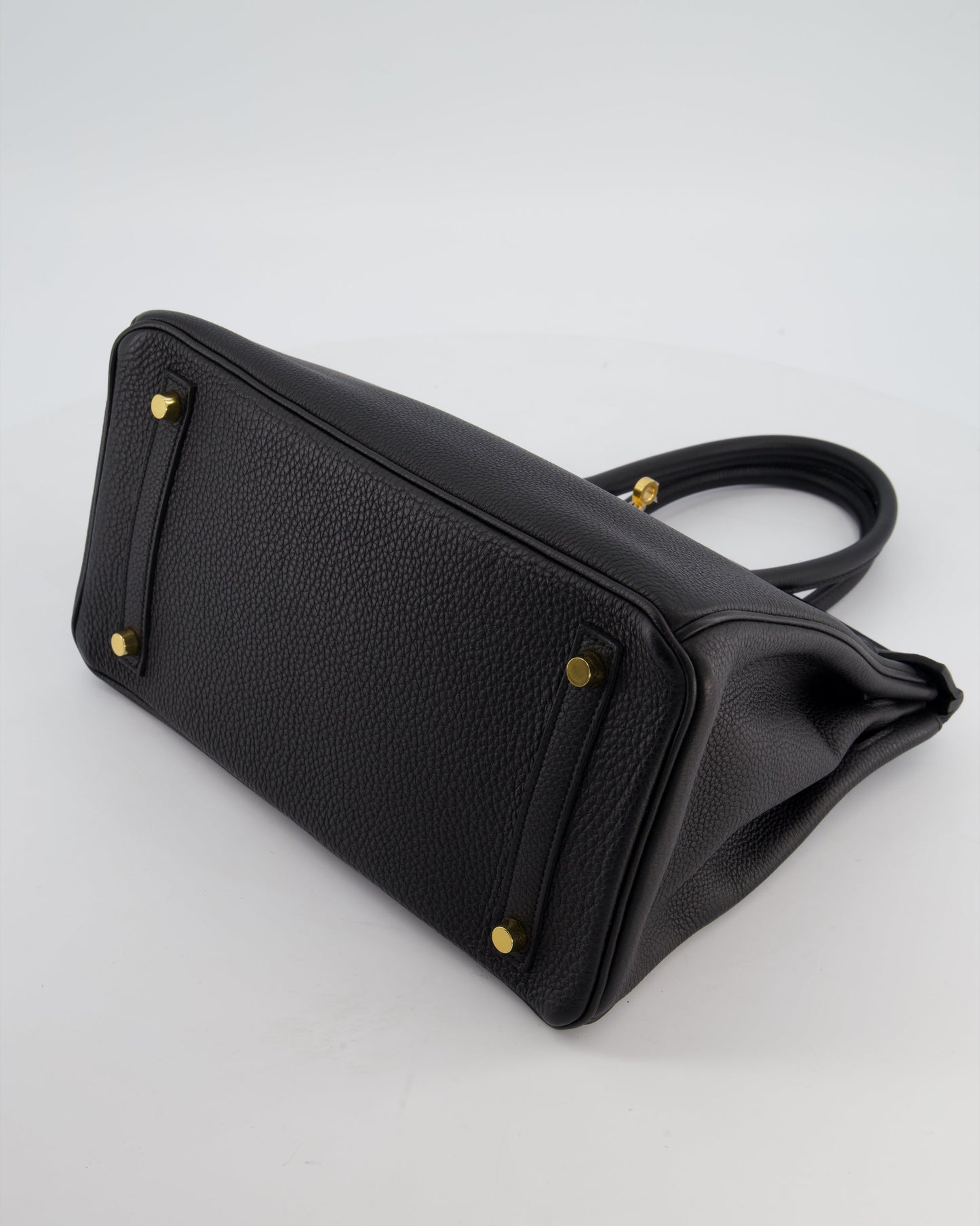 Hermès Birkin 30 Retourne Bag in Noir Togo Leather with Gold Hardware
