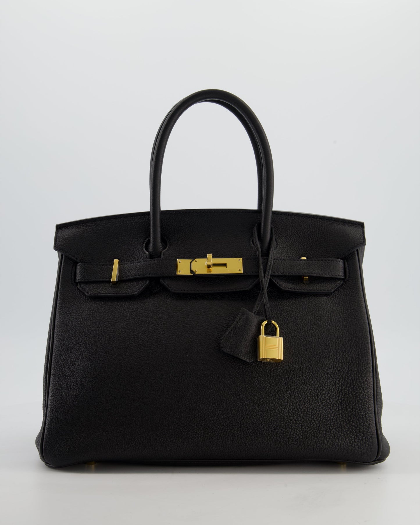 Hermès Birkin 30 Retourne Bag in Noir Togo Leather with Gold Hardware