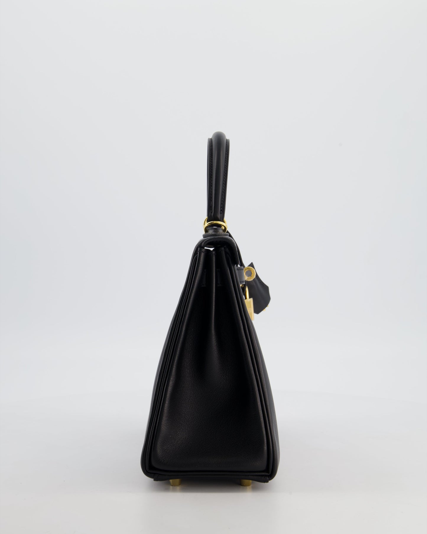 *RARE* Herm�s Black Kelly 25 Retourne Bag in Cheri Leather with Gold Hardware