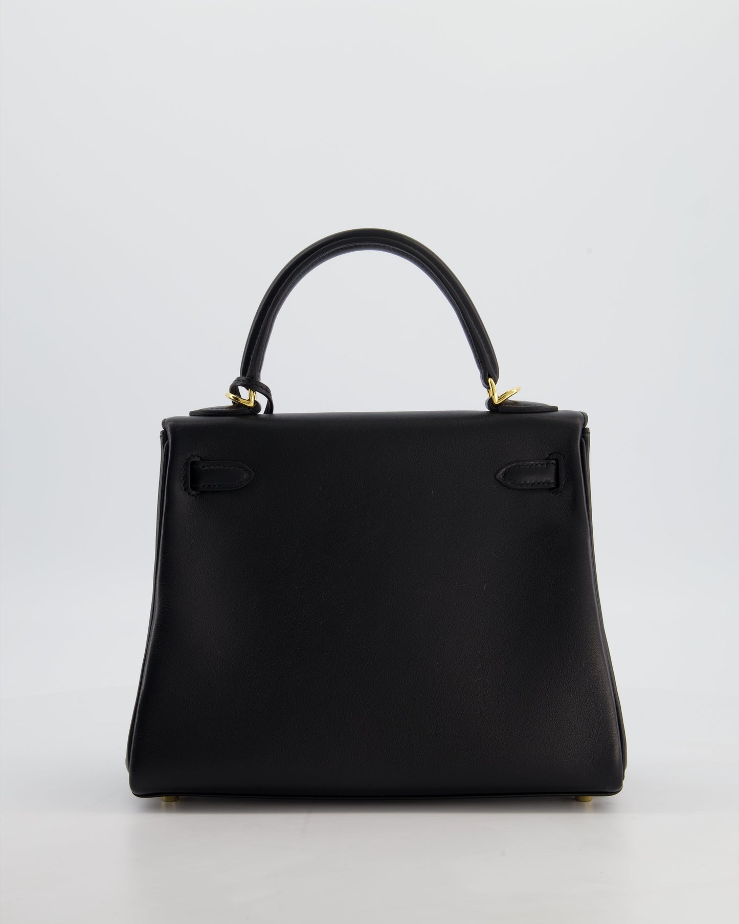 *RARE* Herm�s Black Kelly 25 Retourne Bag in Cheri Leather with Gold Hardware