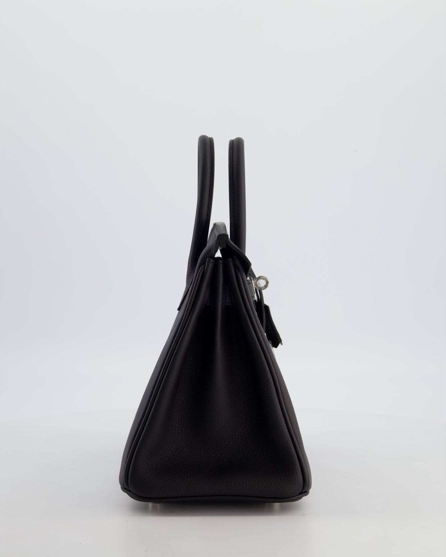 *HOT & RARE* Hermès Birkin 25 Retourne Bag in Noir Togo Leather with Palladium Hardware