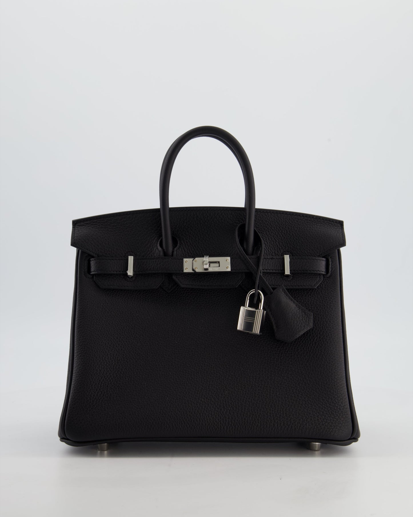 *HOT & RARE* Hermès Birkin 25 Retourne Bag in Noir Togo Leather with Palladium Hardware