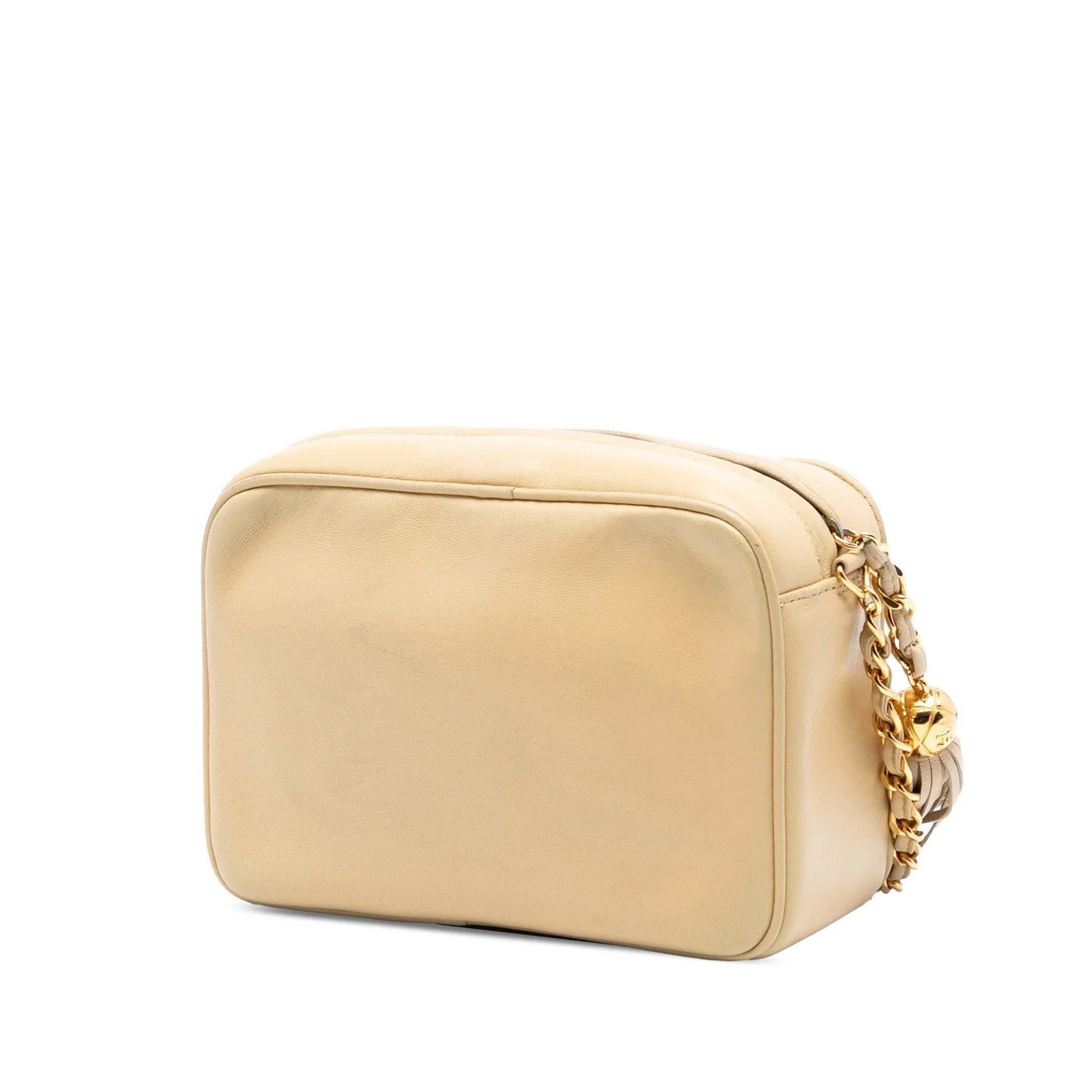 Brown Chanel Triple CC Lambskin Tassel Chain Camera Bag
