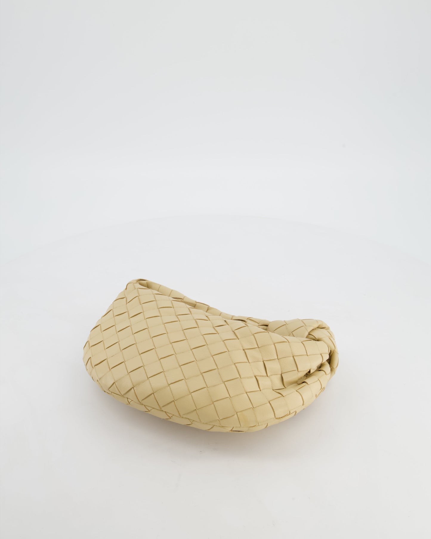 Bottega Veneta Beige Mini Jodie Bag in Intreccato Leather with Gold Hardware RRP £2,200