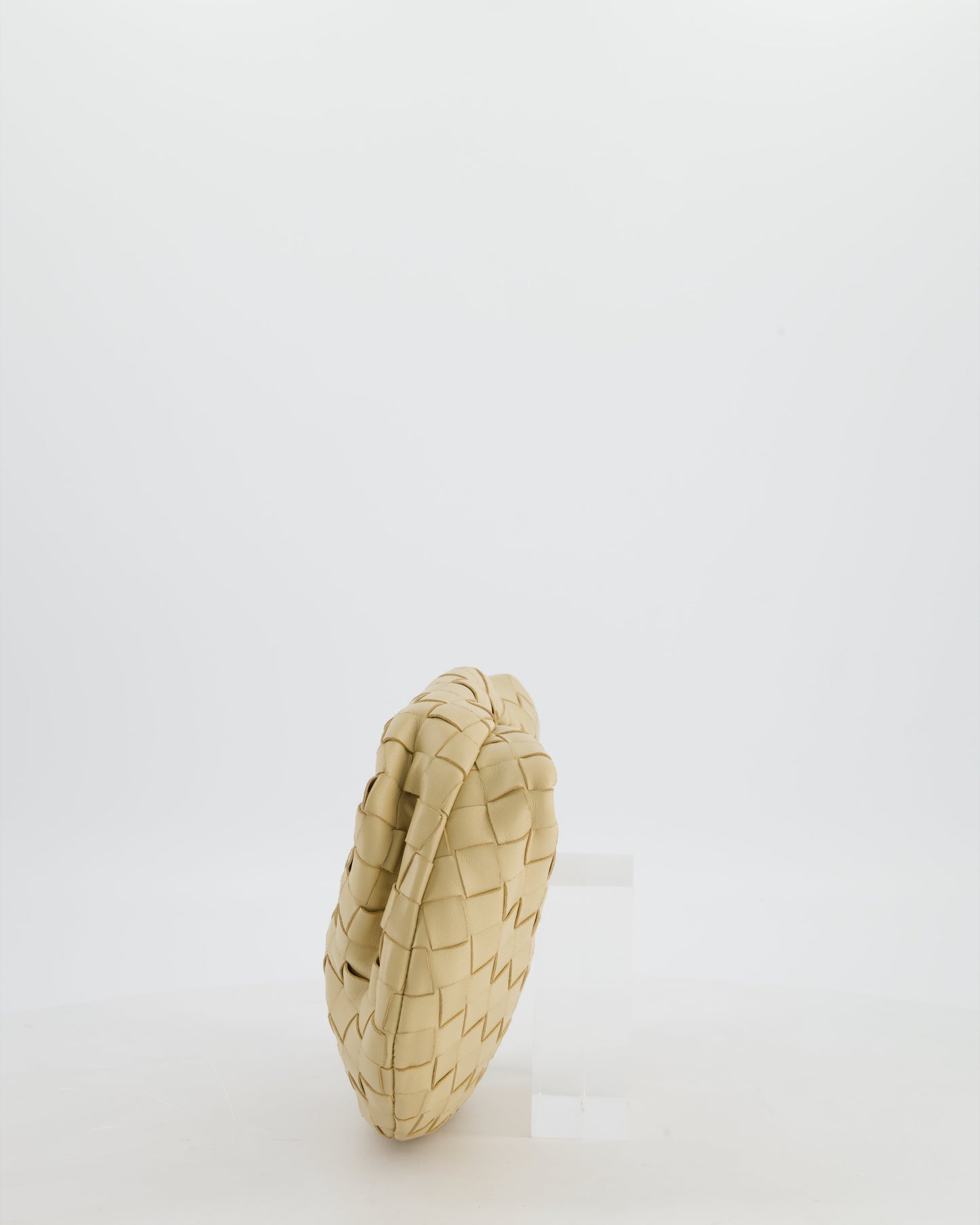 Bottega Veneta Beige Mini Jodie Bag in Intreccato Leather with Gold Hardware RRP £2,200