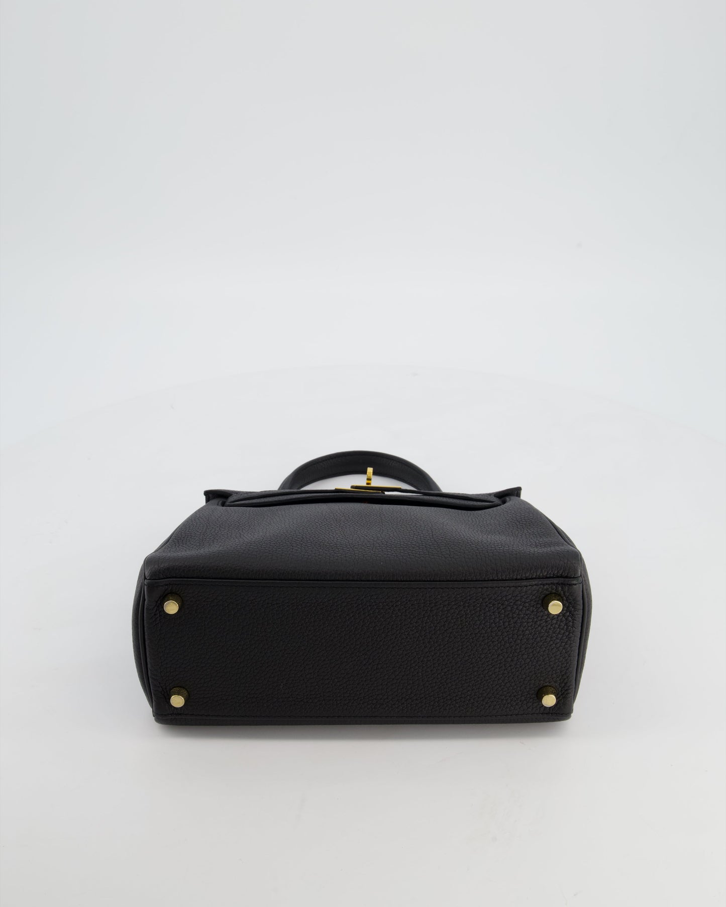 *FIRE PRICE* Herm�s Kelly 25 Retourne Bag in Noir Togo Leather with Gold Hardware