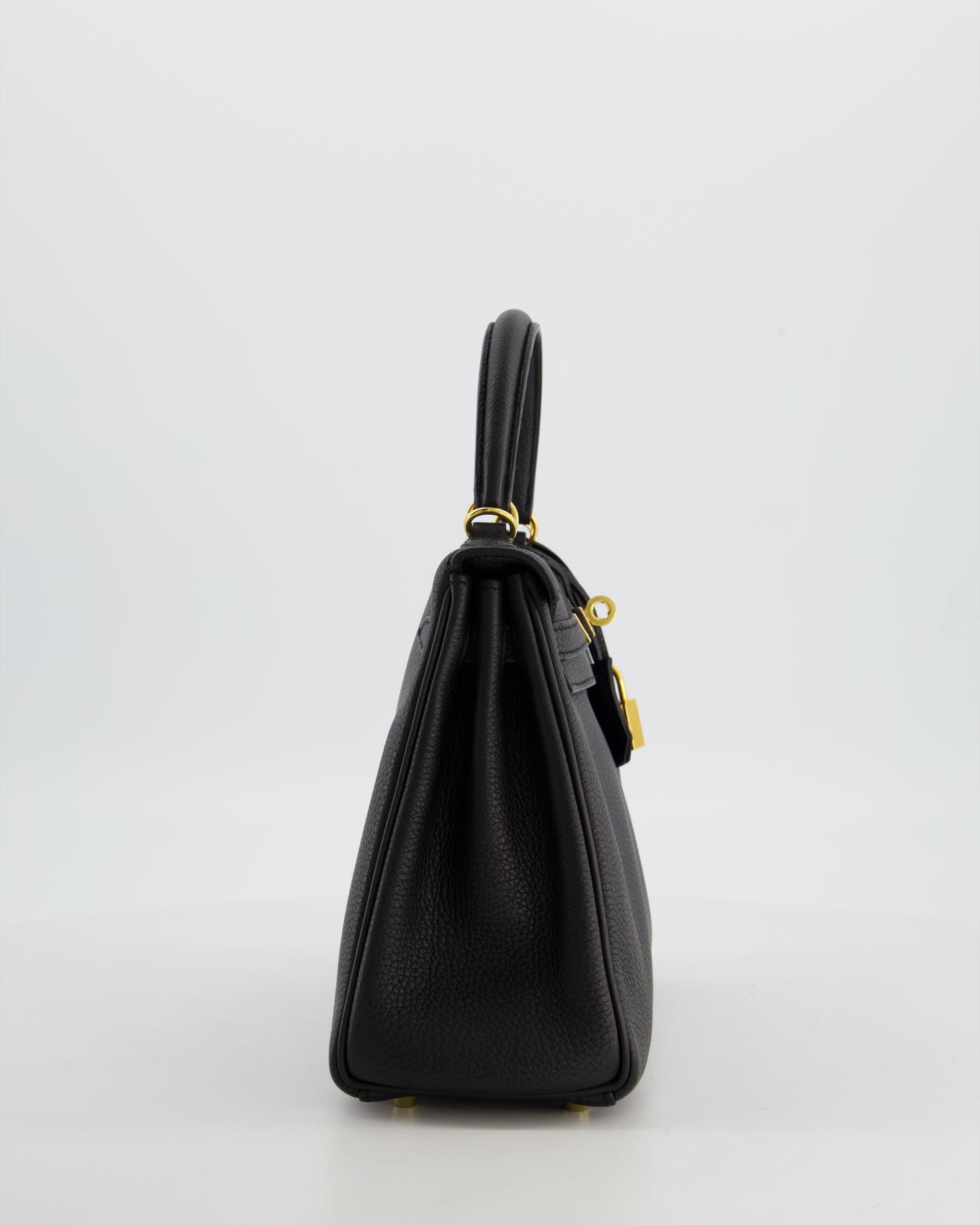 *FIRE PRICE* Herm�s Kelly 25 Retourne Bag in Noir Togo Leather with Gold Hardware
