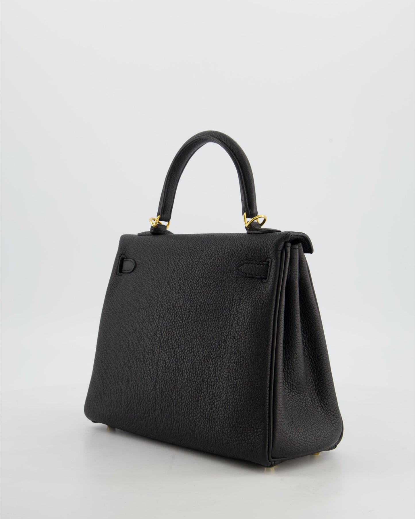 *FIRE PRICE* Herm�s Kelly 25 Retourne Bag in Noir Togo Leather with Gold Hardware