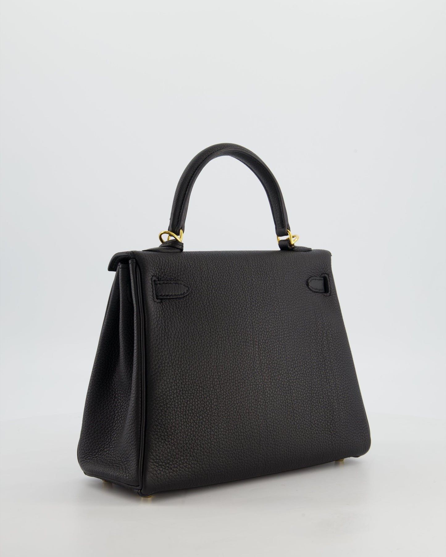 *FIRE PRICE* Herm�s Kelly 25 Retourne Bag in Noir Togo Leather with Gold Hardware