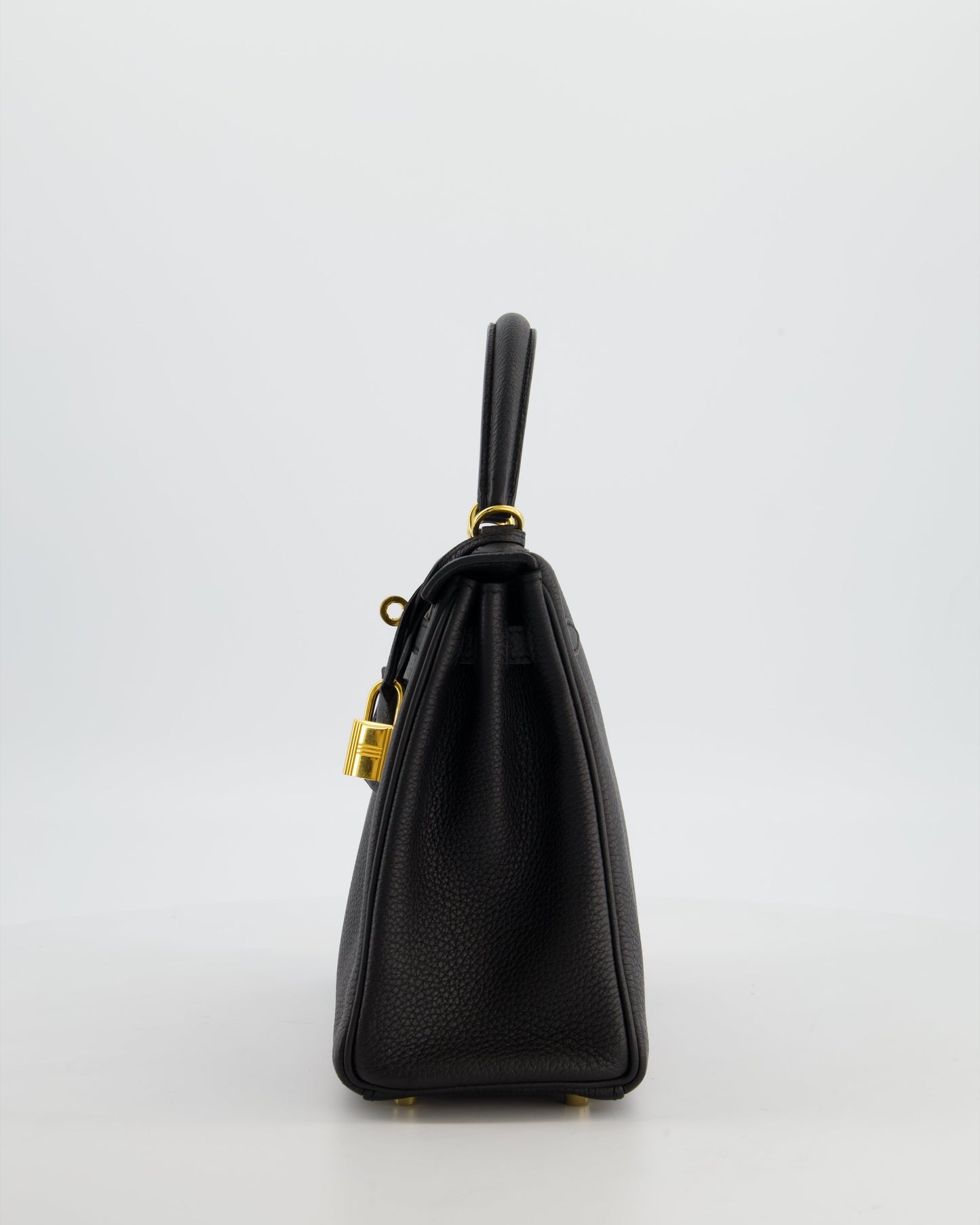 *FIRE PRICE* Herm�s Kelly 25 Retourne Bag in Noir Togo Leather with Gold Hardware