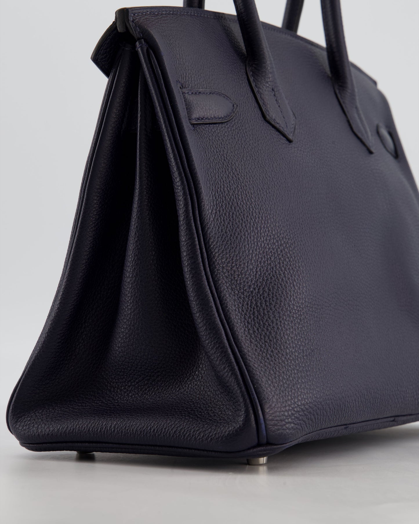 Hermès Birkin 30 Retourne Bag in Bleu Nuit Togo Leather with Palladium Hardware