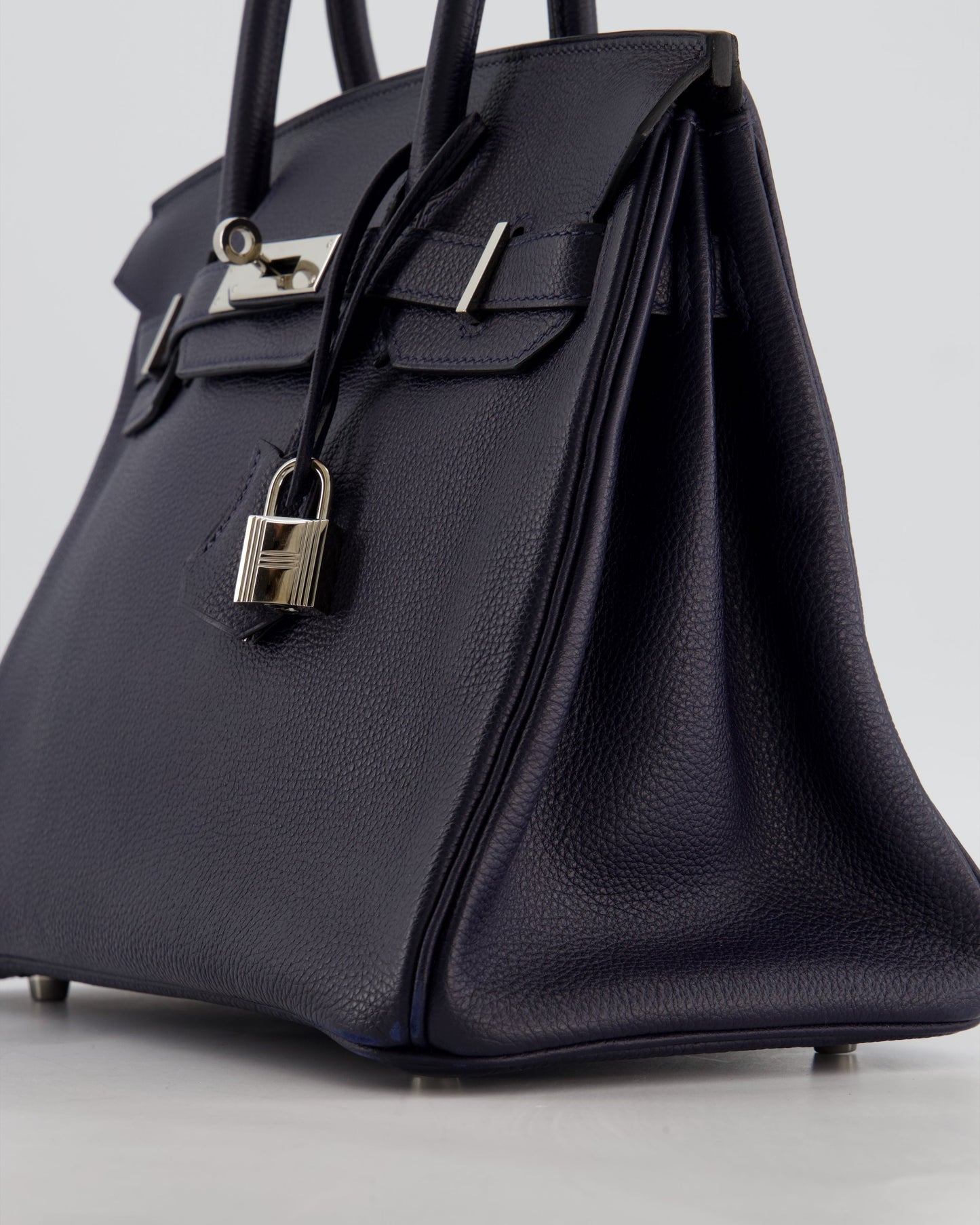 Hermès Birkin 30 Retourne Bag in Bleu Nuit Togo Leather with Palladium Hardware