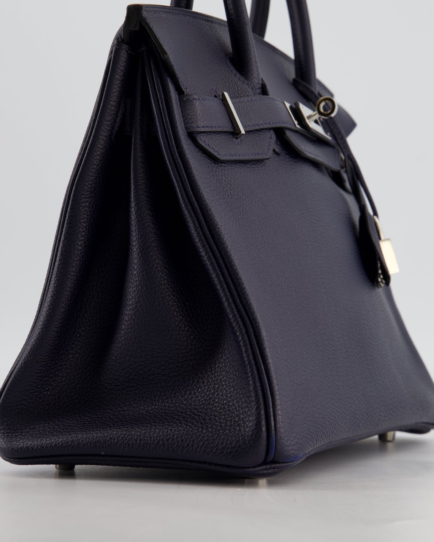 Hermès Birkin 30 Retourne Bag in Bleu Nuit Togo Leather with Palladium Hardware