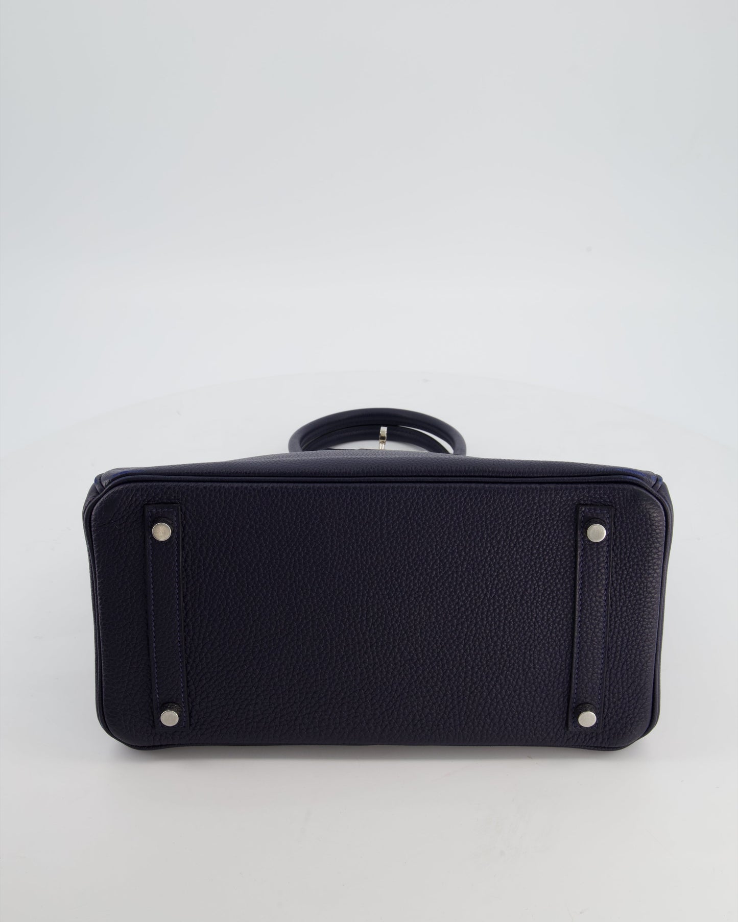 Hermès Birkin 30 Retourne Bag in Bleu Nuit Togo Leather with Palladium Hardware