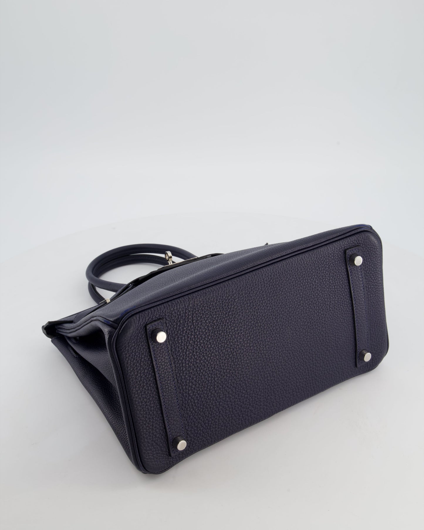 Hermès Birkin 30 Retourne Bag in Bleu Nuit Togo Leather with Palladium Hardware