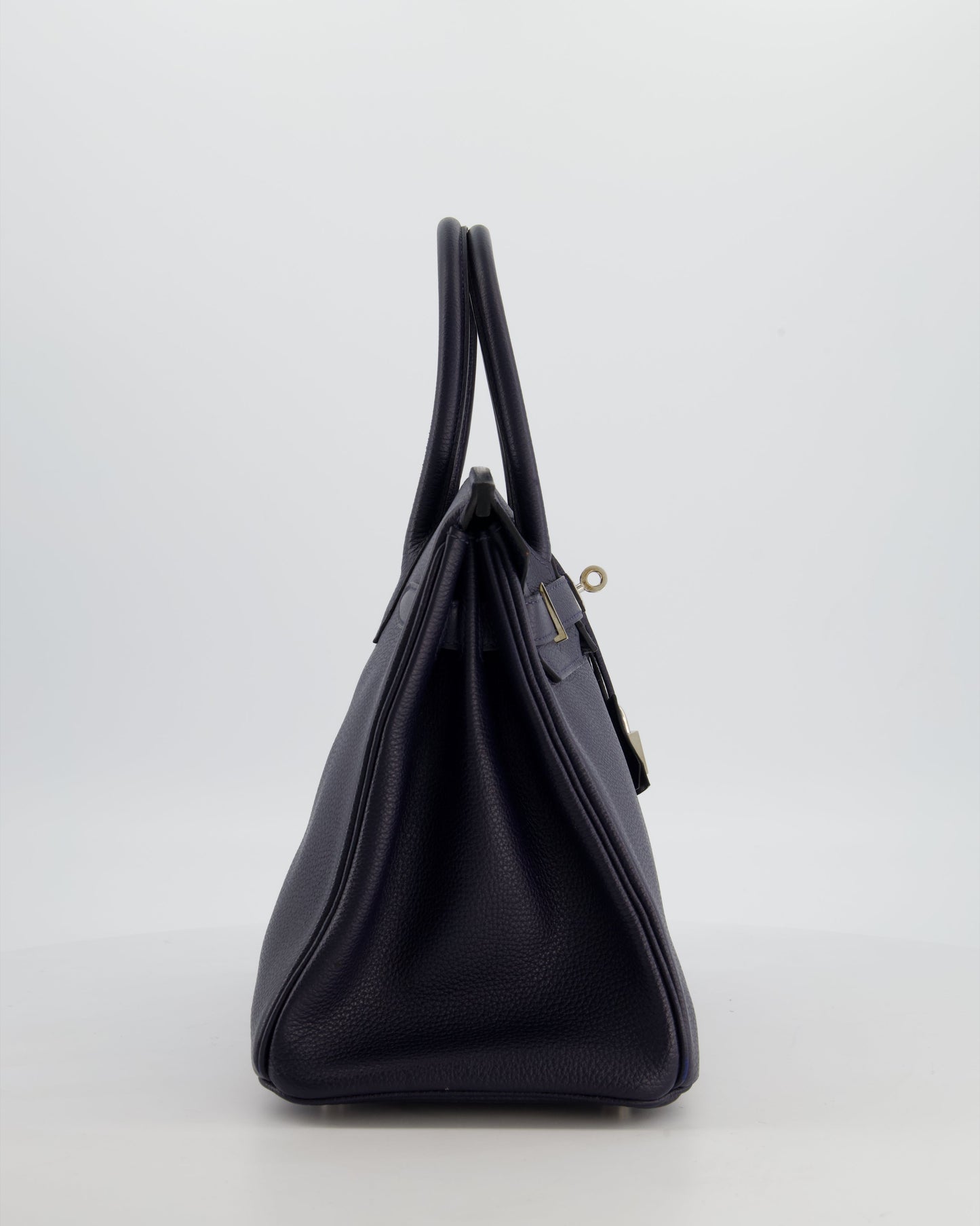 Hermès Birkin 30 Retourne Bag in Bleu Nuit Togo Leather with Palladium Hardware
