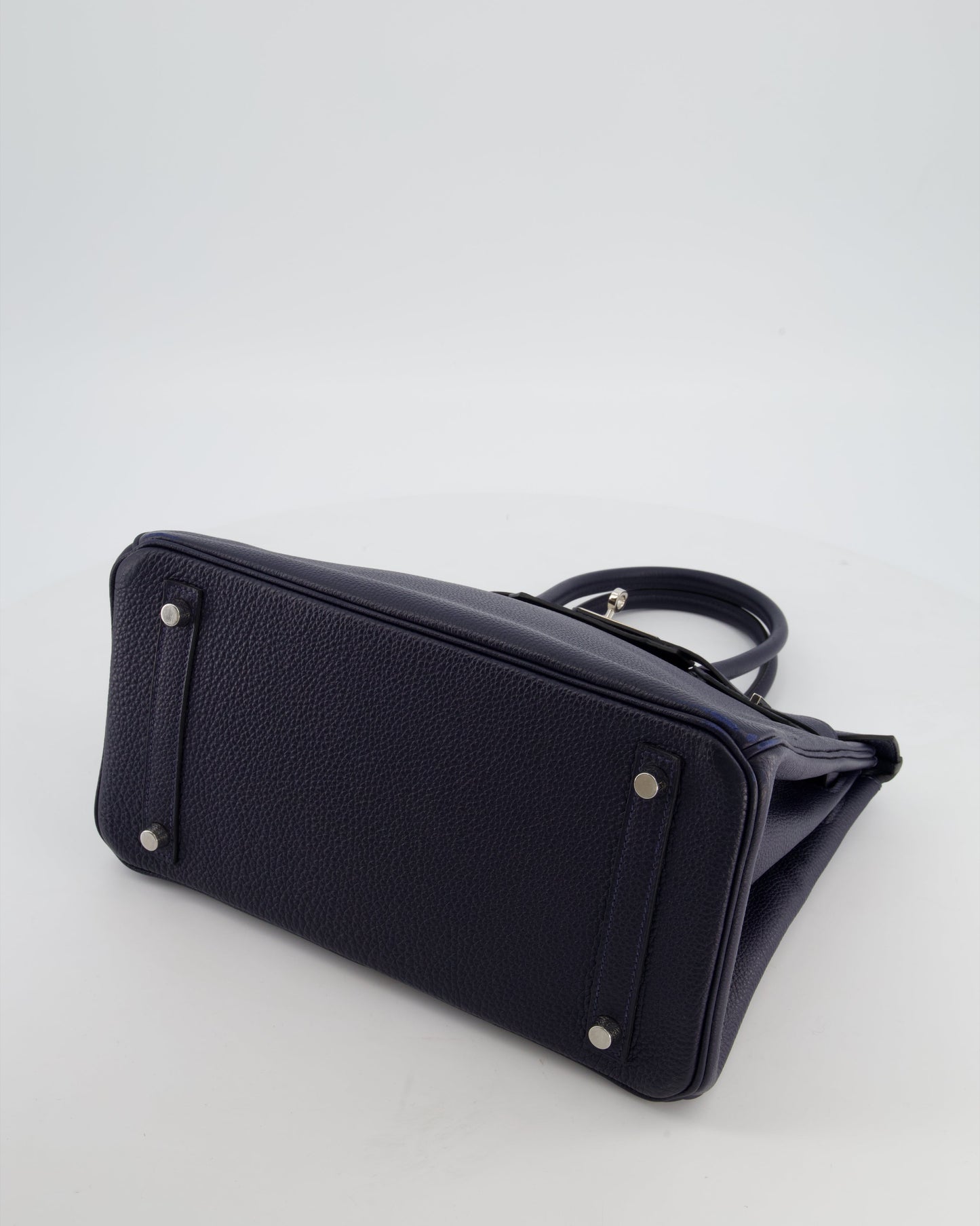 Hermès Birkin 30 Retourne Bag in Bleu Nuit Togo Leather with Palladium Hardware