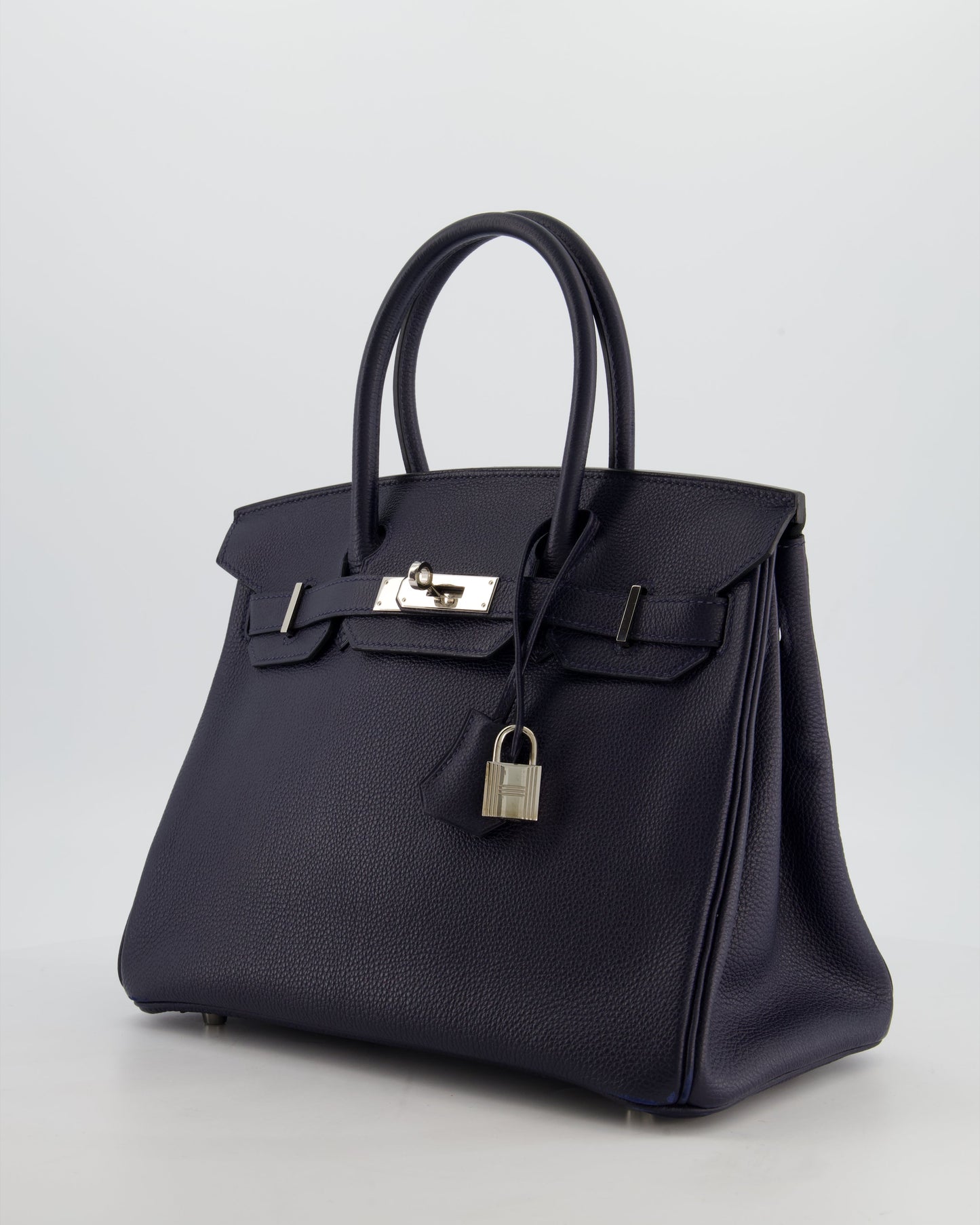 Hermès Birkin 30 Retourne Bag in Bleu Nuit Togo Leather with Palladium Hardware