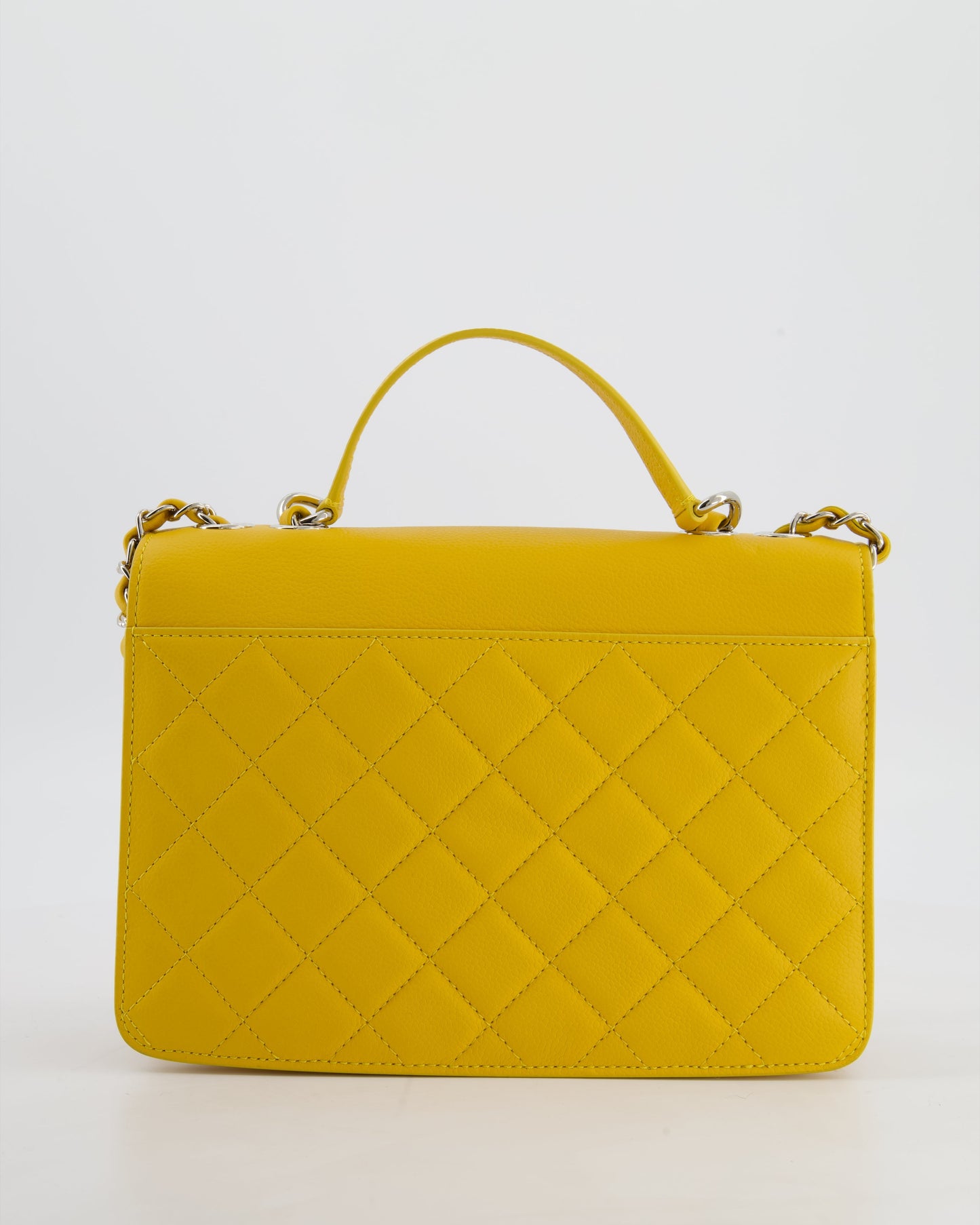 *FIRE PRICE* Chanel Yellow CC Box Bag in Caviar Leather with Silver Hardware