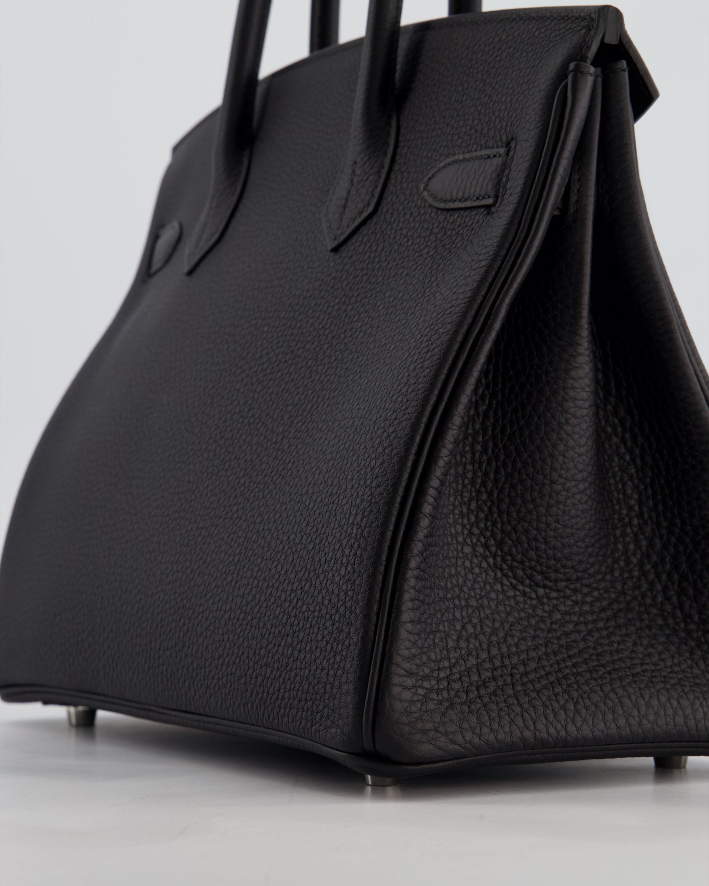 Hermès Birkin 30 Retourne Bag in Noir Togo Leather with Palladium Hardware