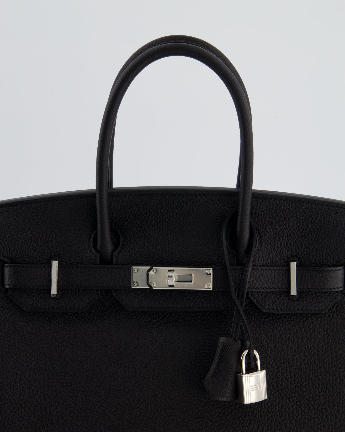 Hermès Birkin 30 Retourne Bag in Noir Togo Leather with Palladium Hardware