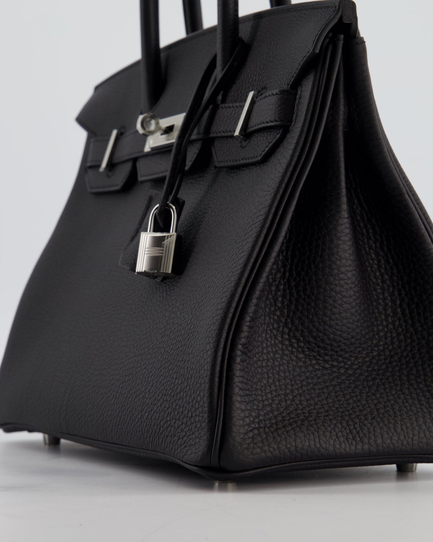 Hermès Birkin 30 Retourne Bag in Noir Togo Leather with Palladium Hardware
