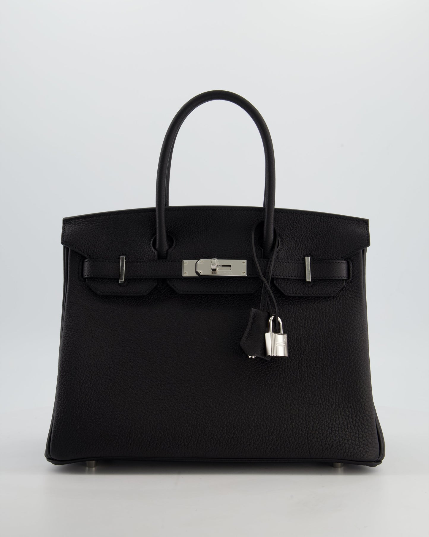 Hermès Birkin 30 Retourne Bag in Noir Togo Leather with Palladium Hardware