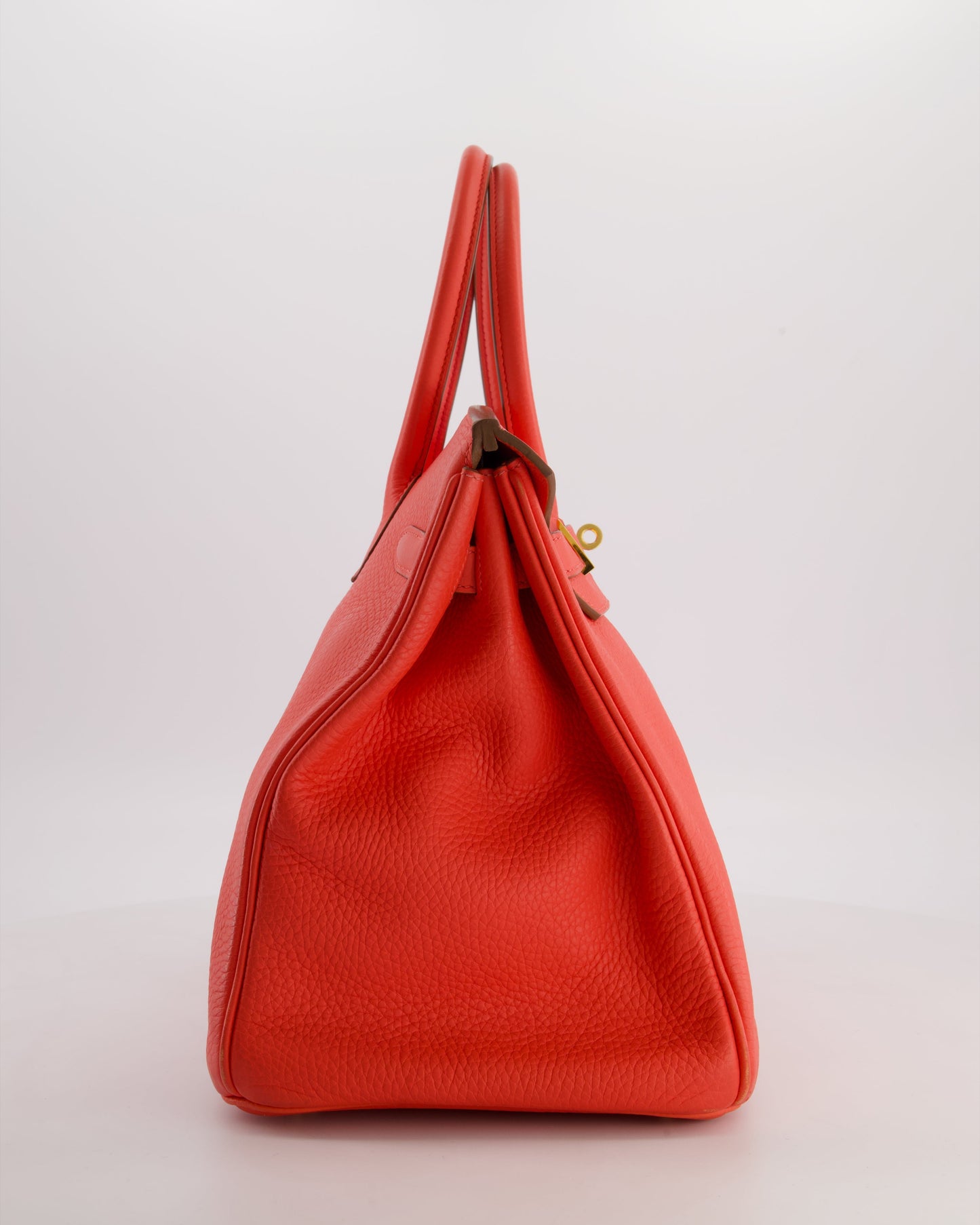 Hermès Birkin 35 Retourne Bag in Rose Jaipur Clemence Leather with Gold Hardware