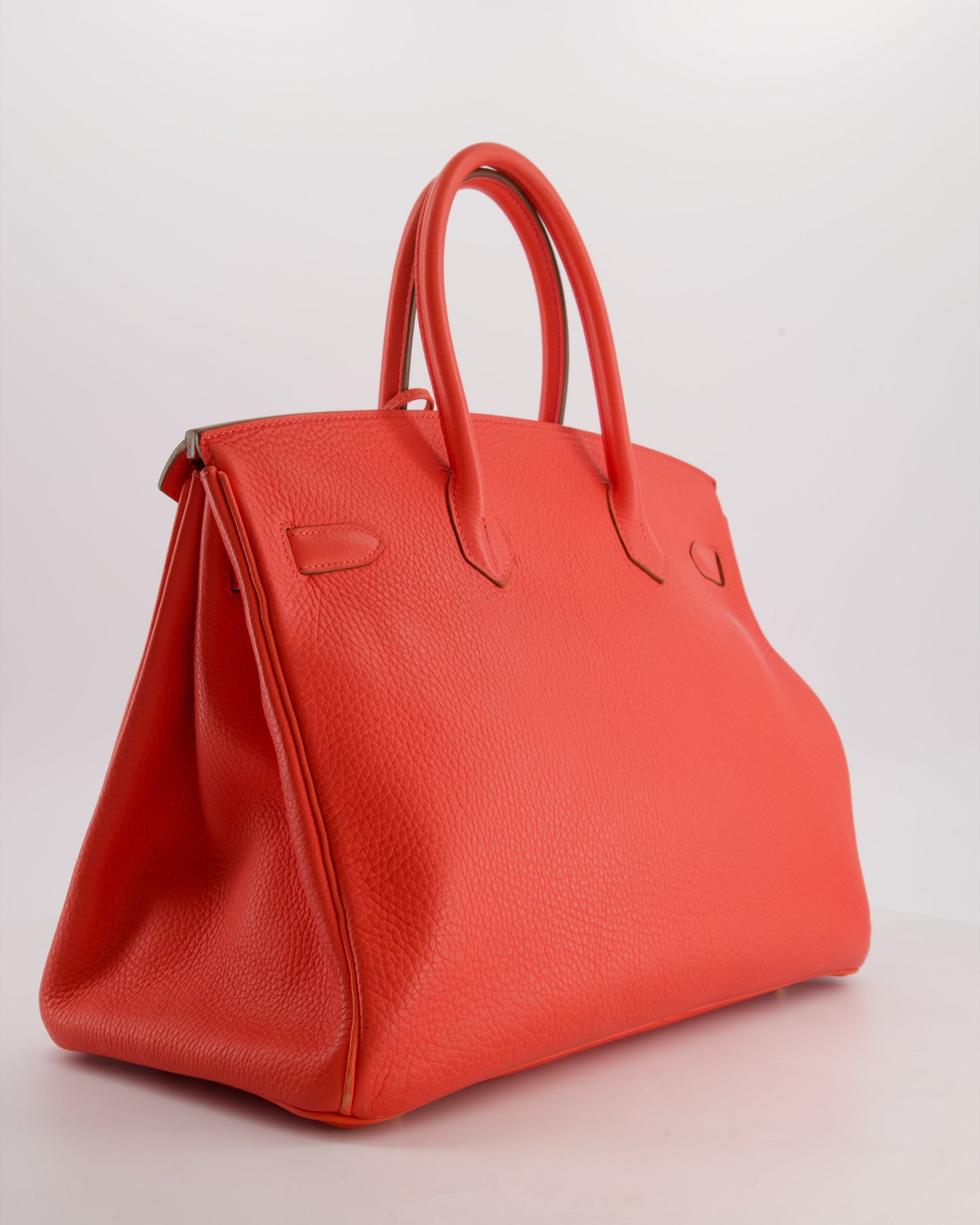 Hermès Birkin 35 Retourne Bag in Rose Jaipur Clemence Leather with Gold Hardware