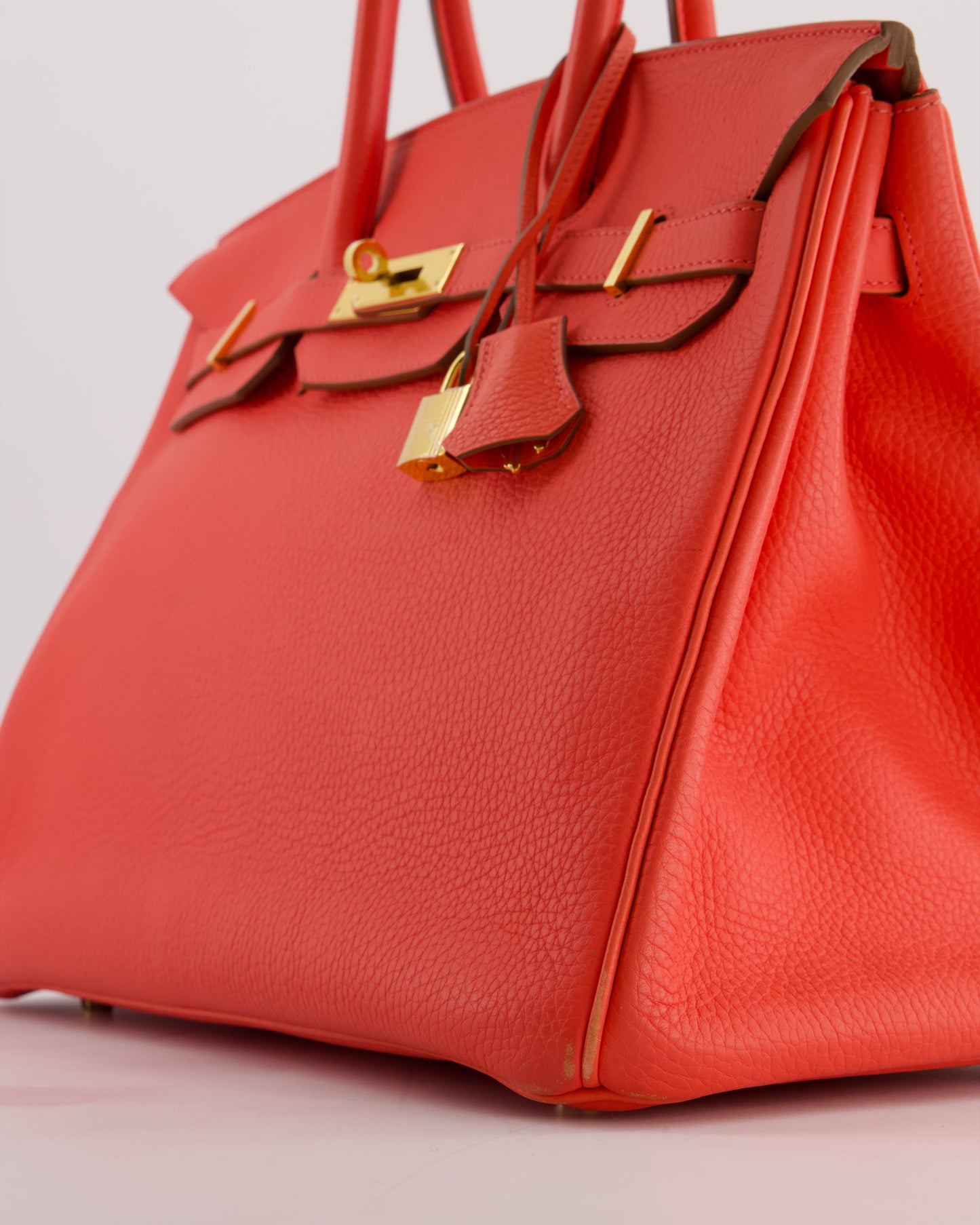 Hermès Birkin 35 Retourne Bag in Rose Jaipur Clemence Leather with Gold Hardware