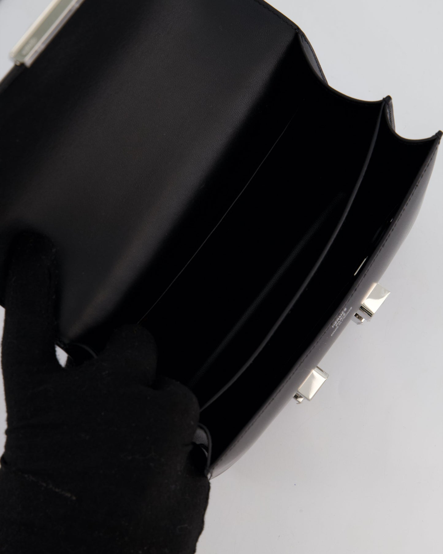 *RARE* Hermès Constance III 18 Miroir Bag in Noir Evercalf Leather with Palladium Hardware