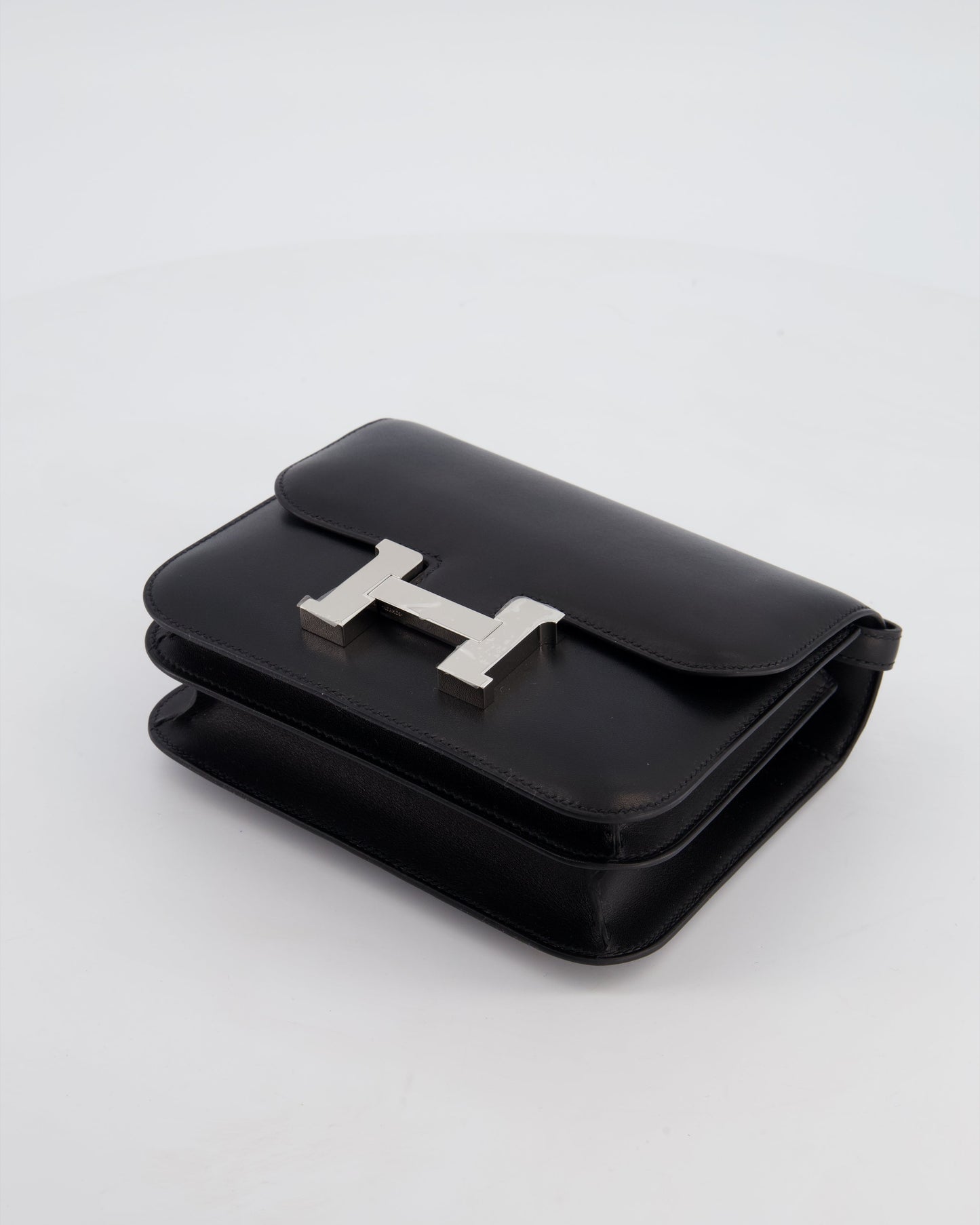 *RARE* Hermès Constance III 18 Miroir Bag in Noir Evercalf Leather with Palladium Hardware