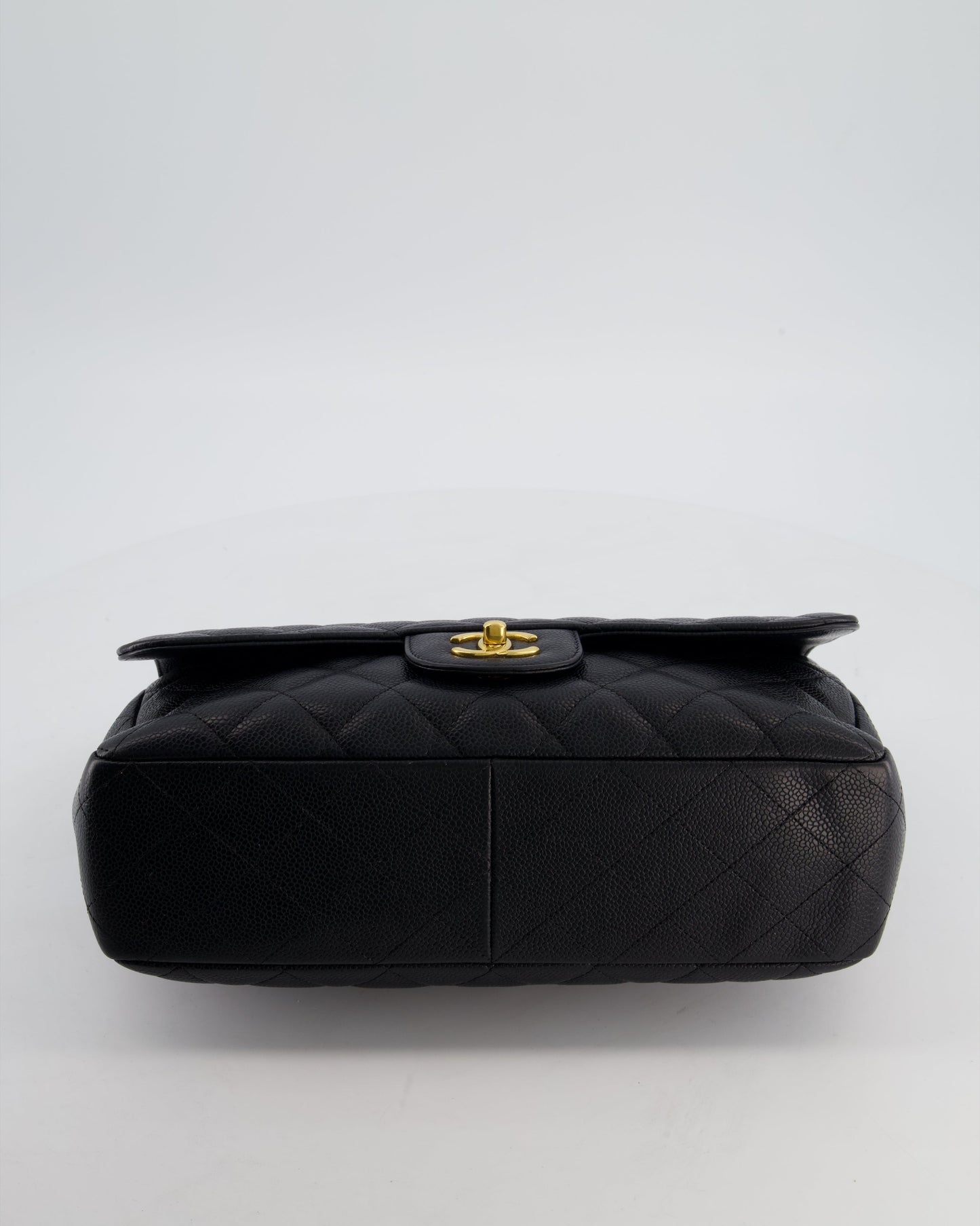 *FIRE PRICE* Chanel Black Jumbo Classic Single Flap Bag in Caviar Leather with Gold Hardware