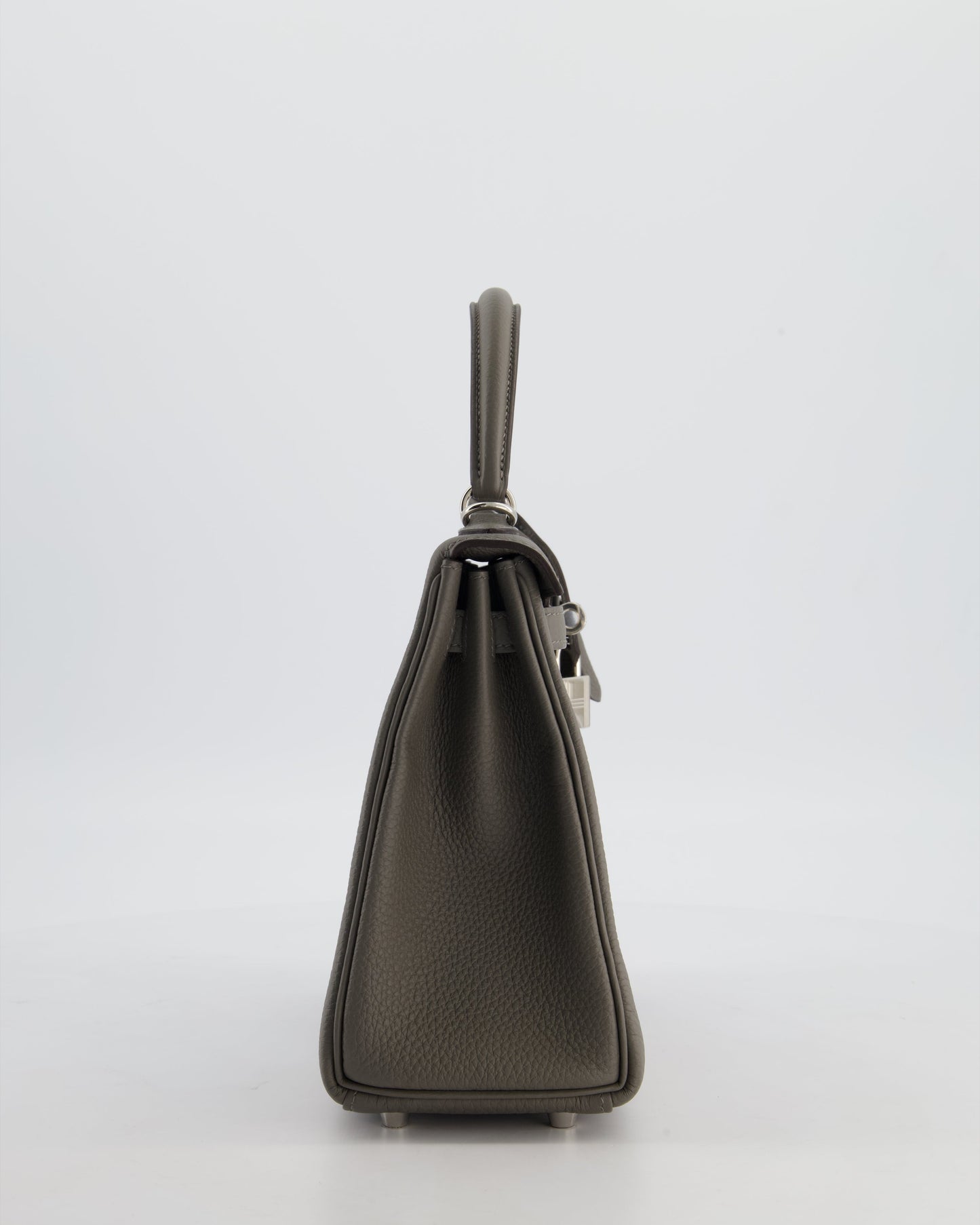 *HOT* Herm�s Kelly 25 Rotourne Bag in Gris Meyer Togo Leather with Palladium Hardware