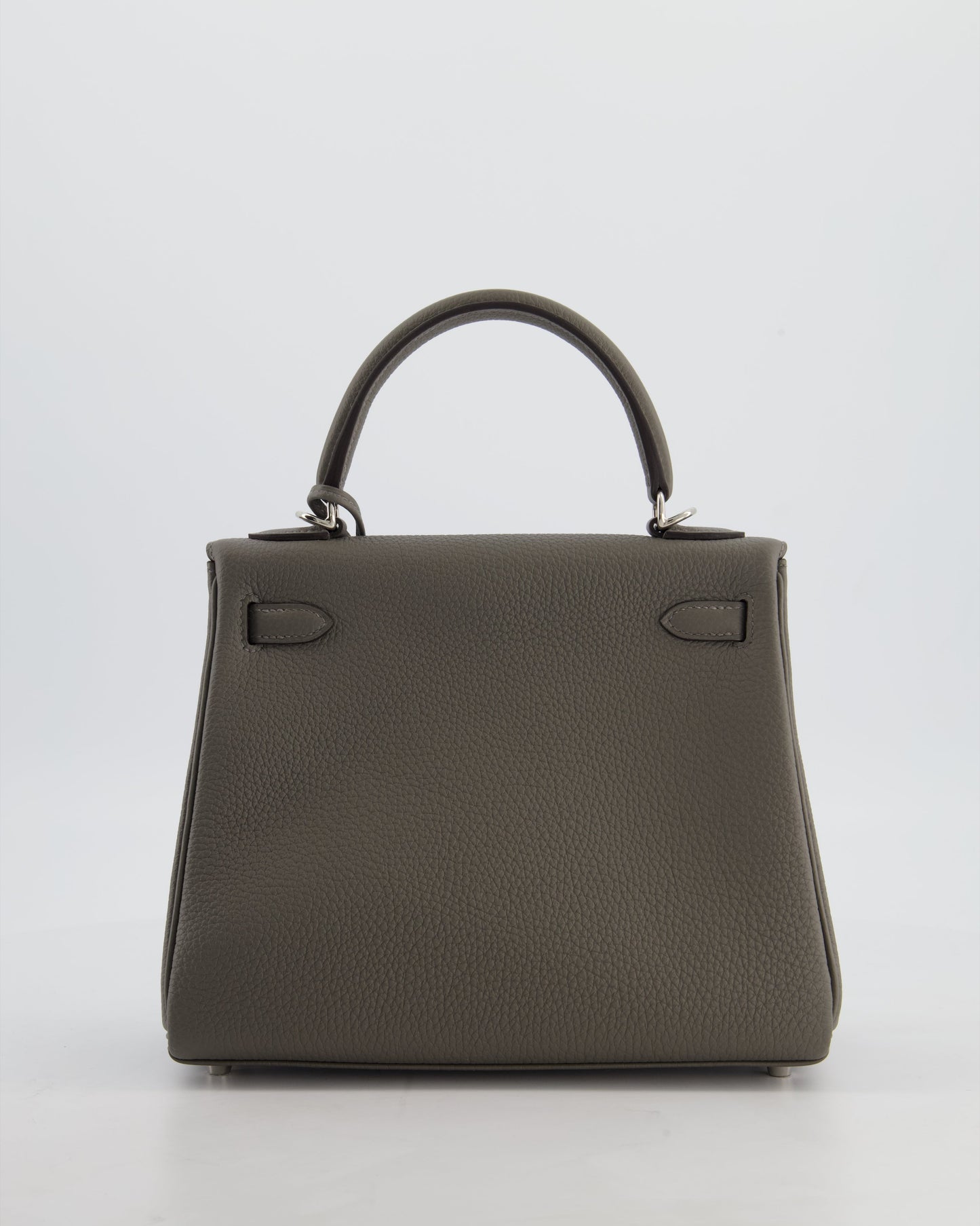 *HOT* Herm�s Kelly 25 Rotourne Bag in Gris Meyer Togo Leather with Palladium Hardware