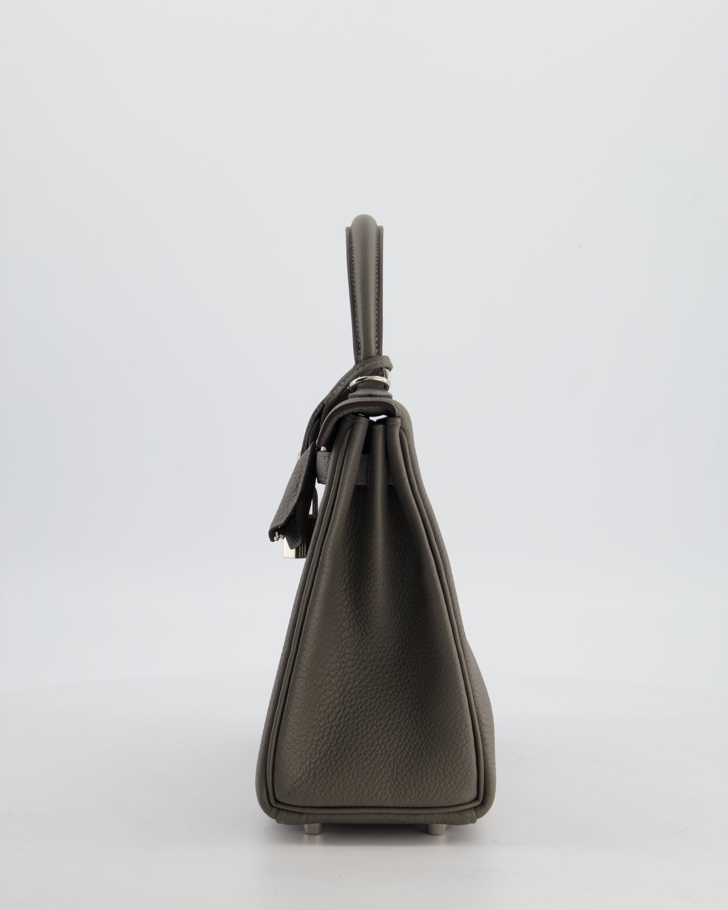 *HOT* Herm�s Kelly 25 Rotourne Bag in Gris Meyer Togo Leather with Palladium Hardware