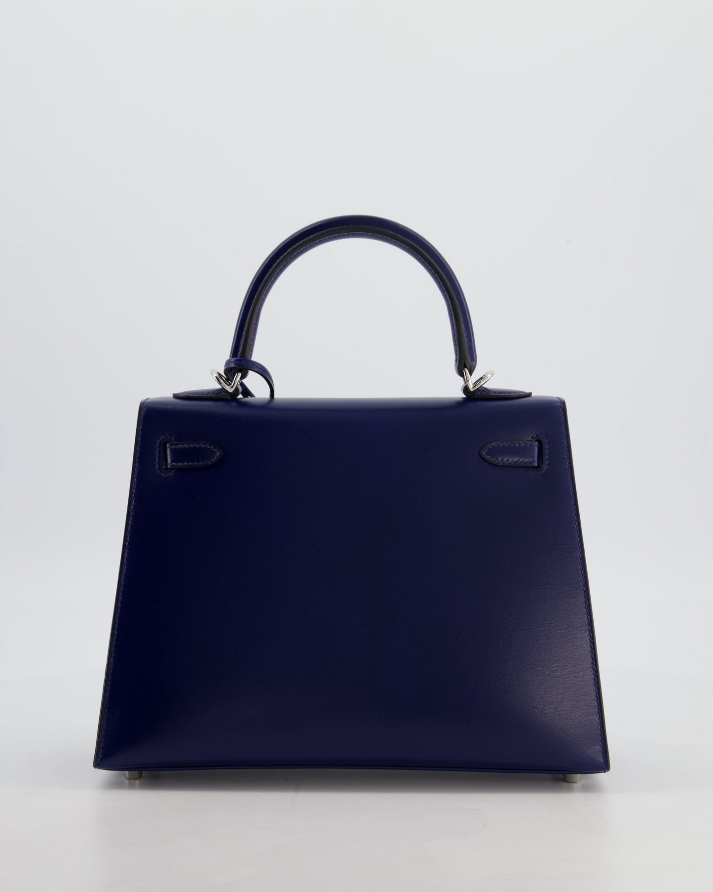 *RARE* Herm�s Kelly 25 Sellier Bag in Bleu Saphir Box Leather with Palladium Hardware