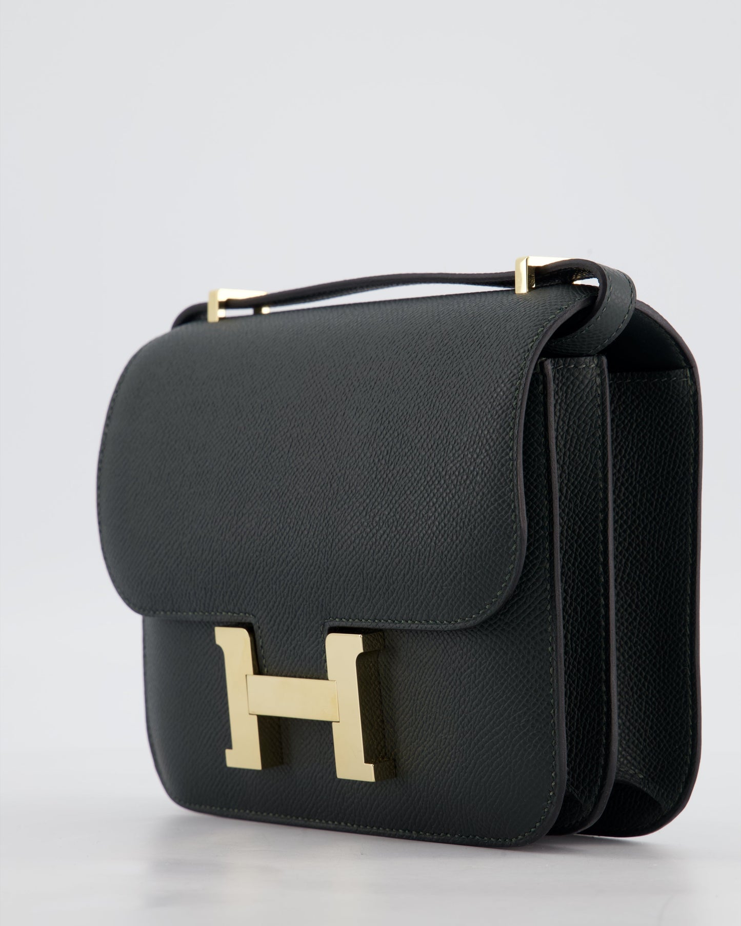 *HOT & FIRE PRICE* Hermès Constance III 18 Miroir Bag in Vert Mangrove Epsom Leather with Permabrass Hardware