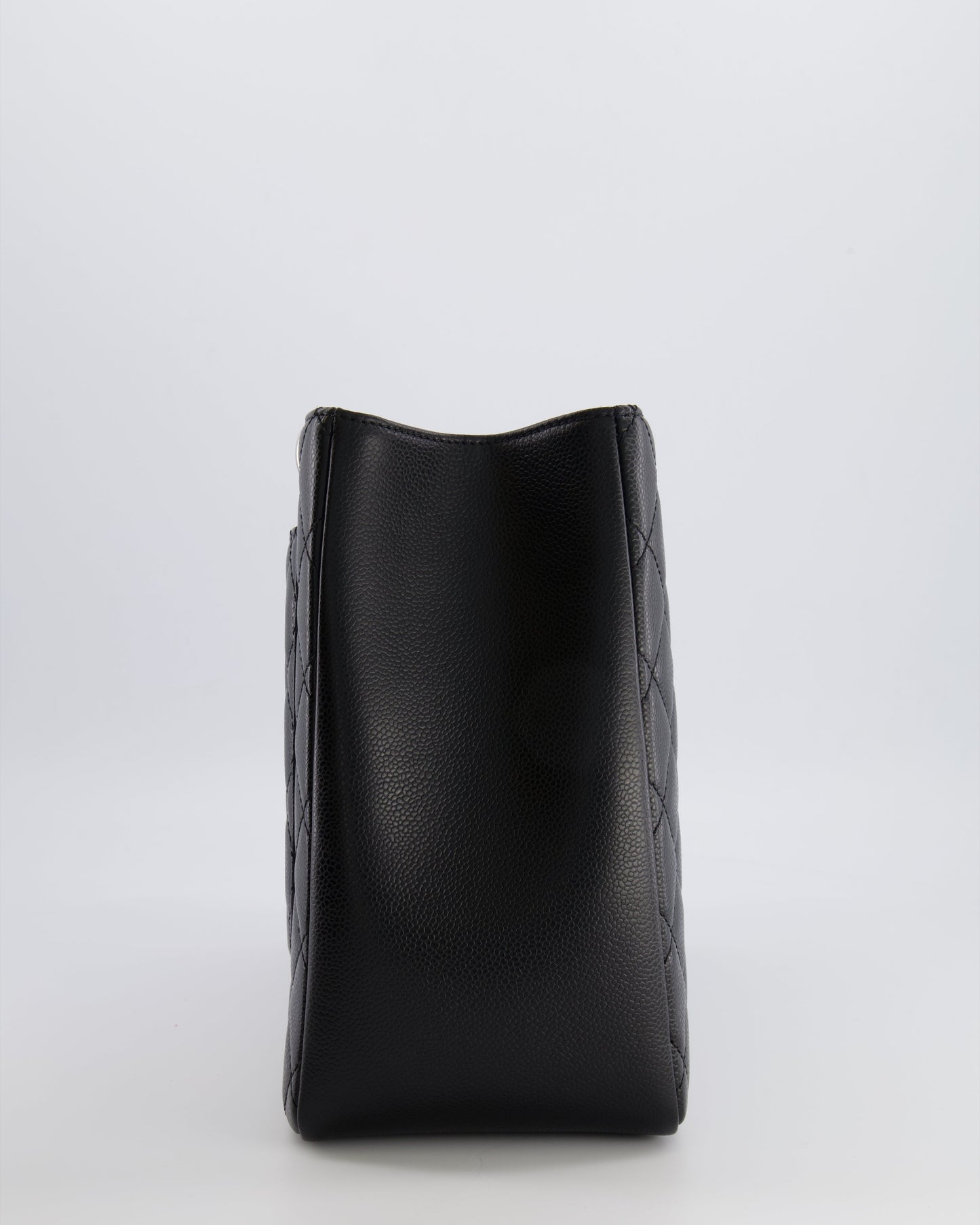 *AMAZING SHAPE* Chanel Grand Shopping Tote GST Bag in Black Caviar Leather with Silver Hardware