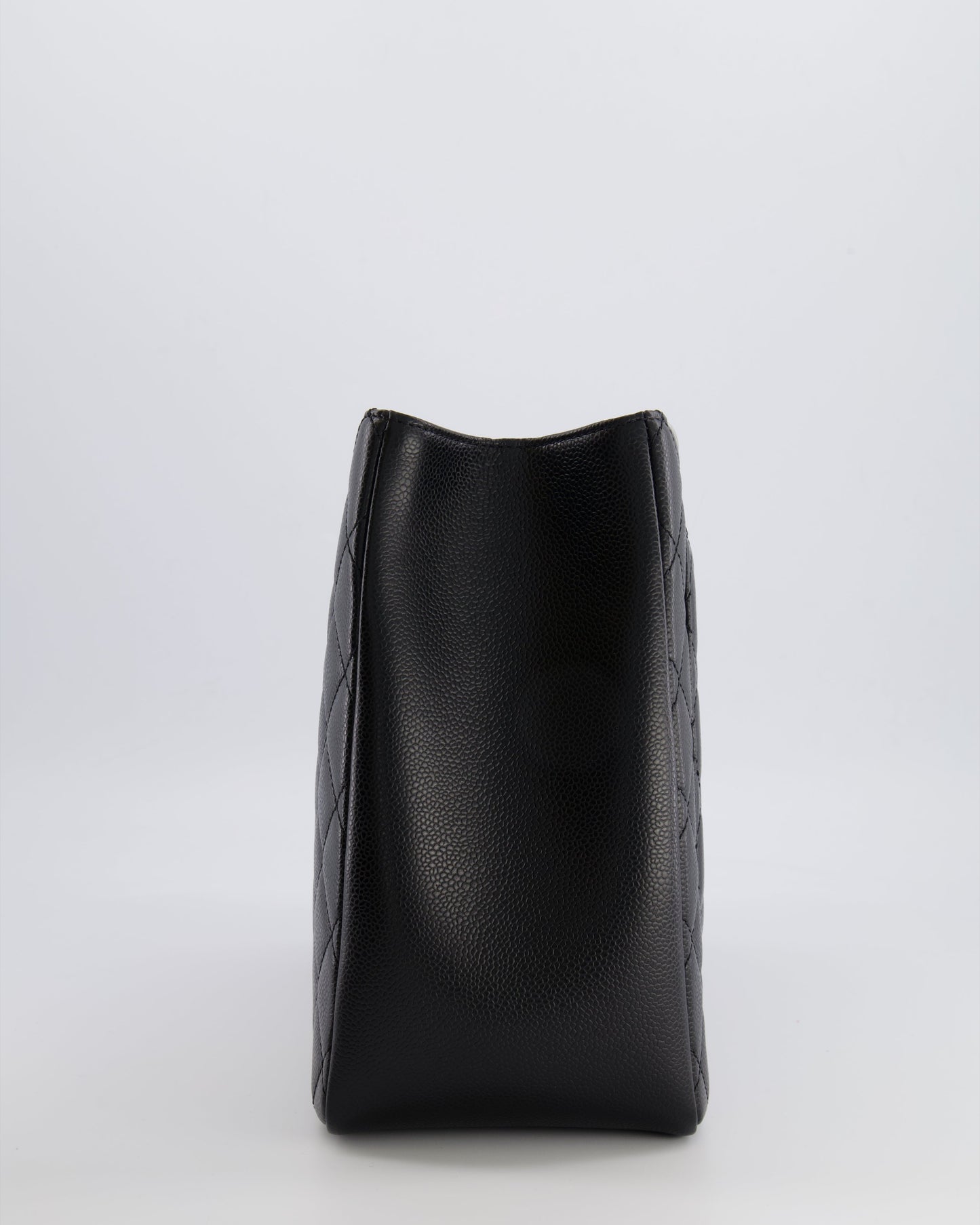 *AMAZING SHAPE* Chanel Grand Shopping Tote GST Bag in Black Caviar Leather with Silver Hardware