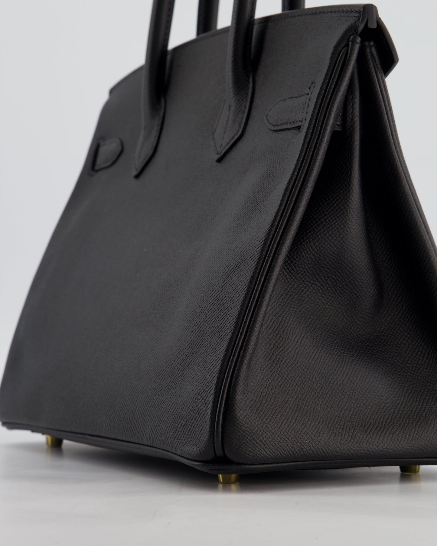 *HOT* Hermès Birkin 30 Retourne Bag in Noir Epsom Leather with Gold Hardware
