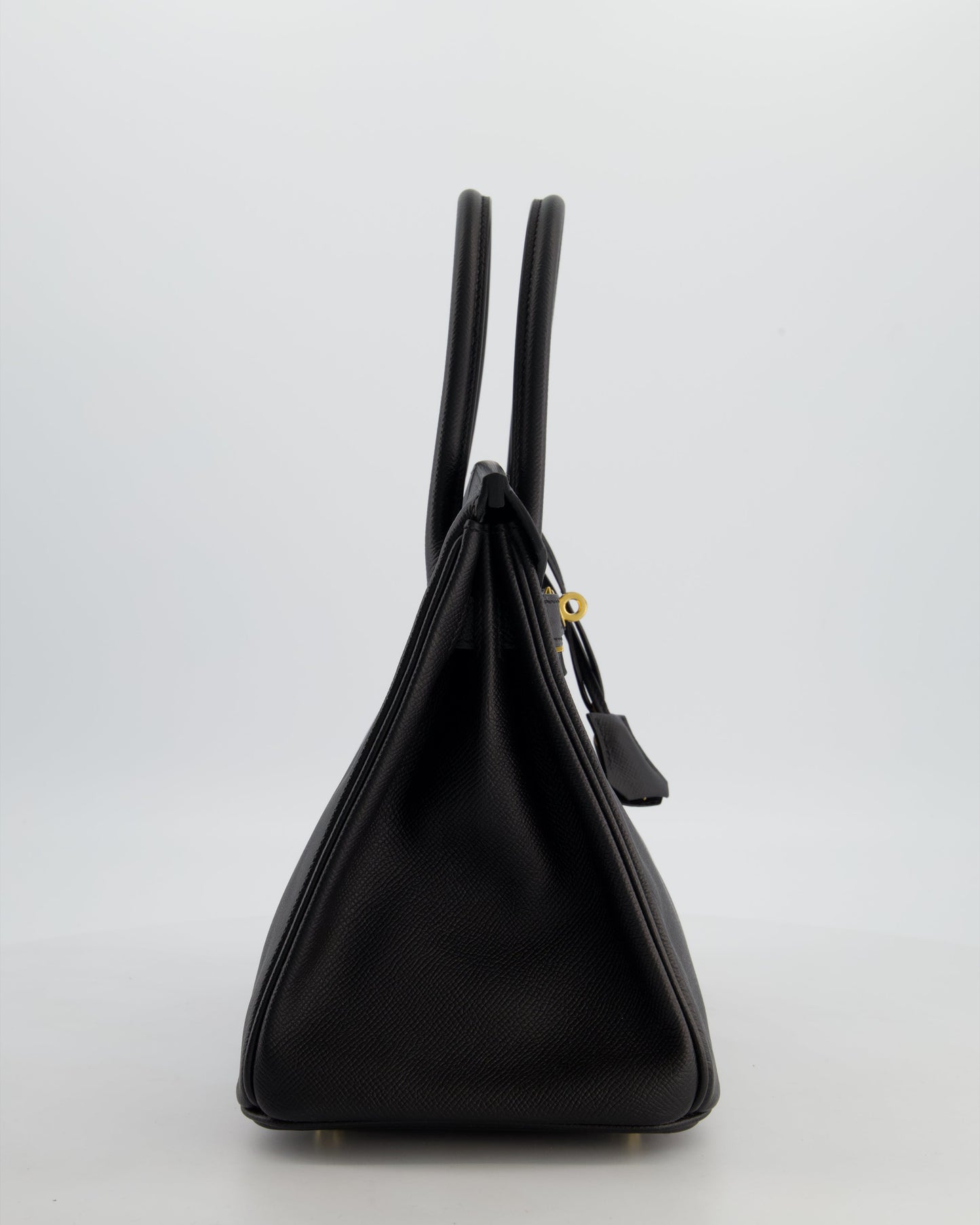 *HOT* Hermès Birkin 30 Retourne Bag in Noir Epsom Leather with Gold Hardware