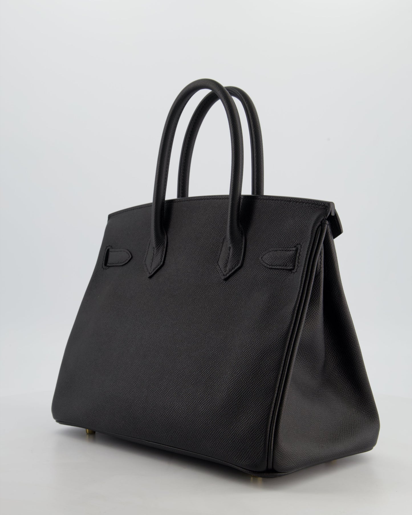 *HOT* Hermès Birkin 30 Retourne Bag in Noir Epsom Leather with Gold Hardware