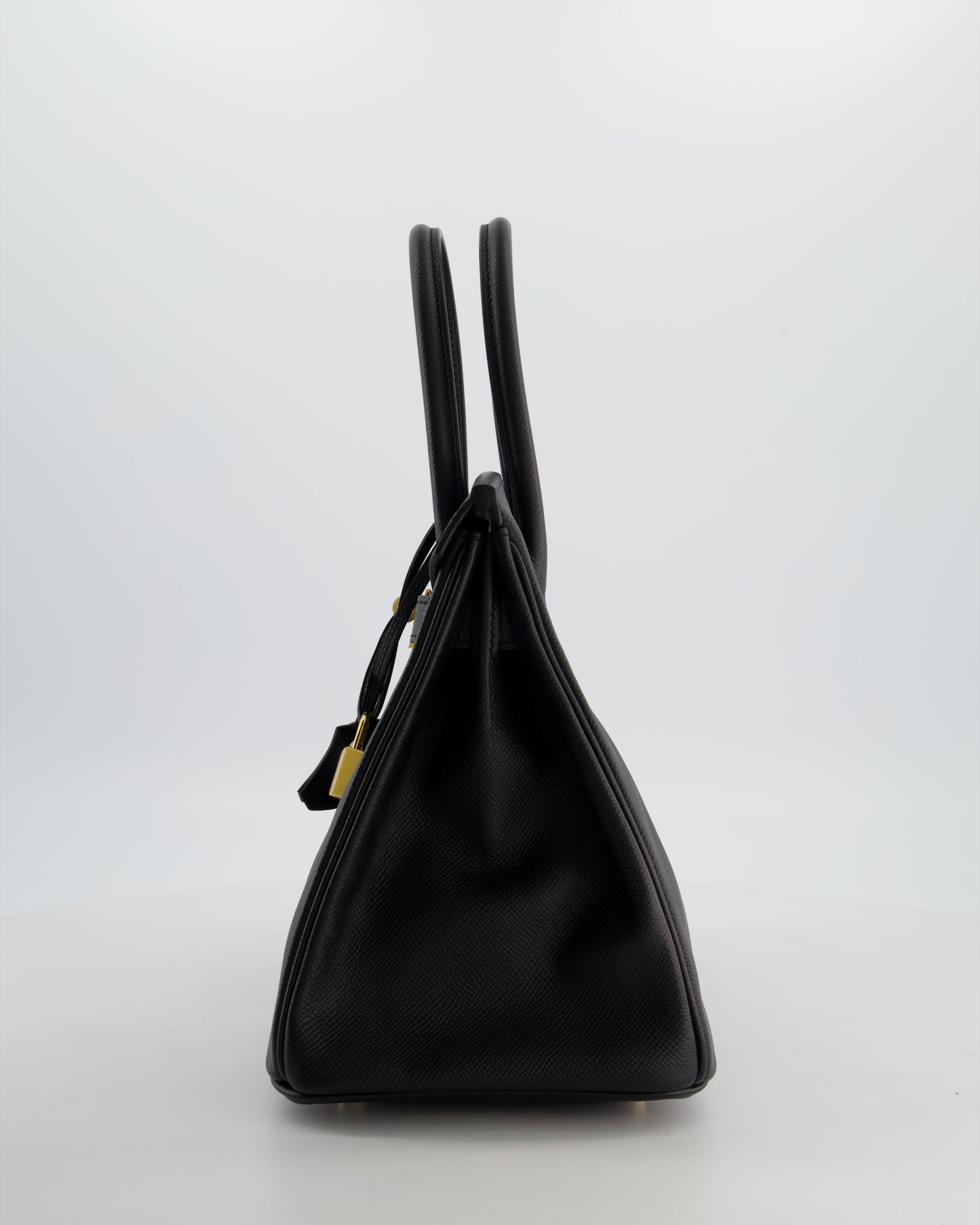 *HOT* Hermès Birkin 30 Retourne Bag in Noir Epsom Leather with Gold Hardware