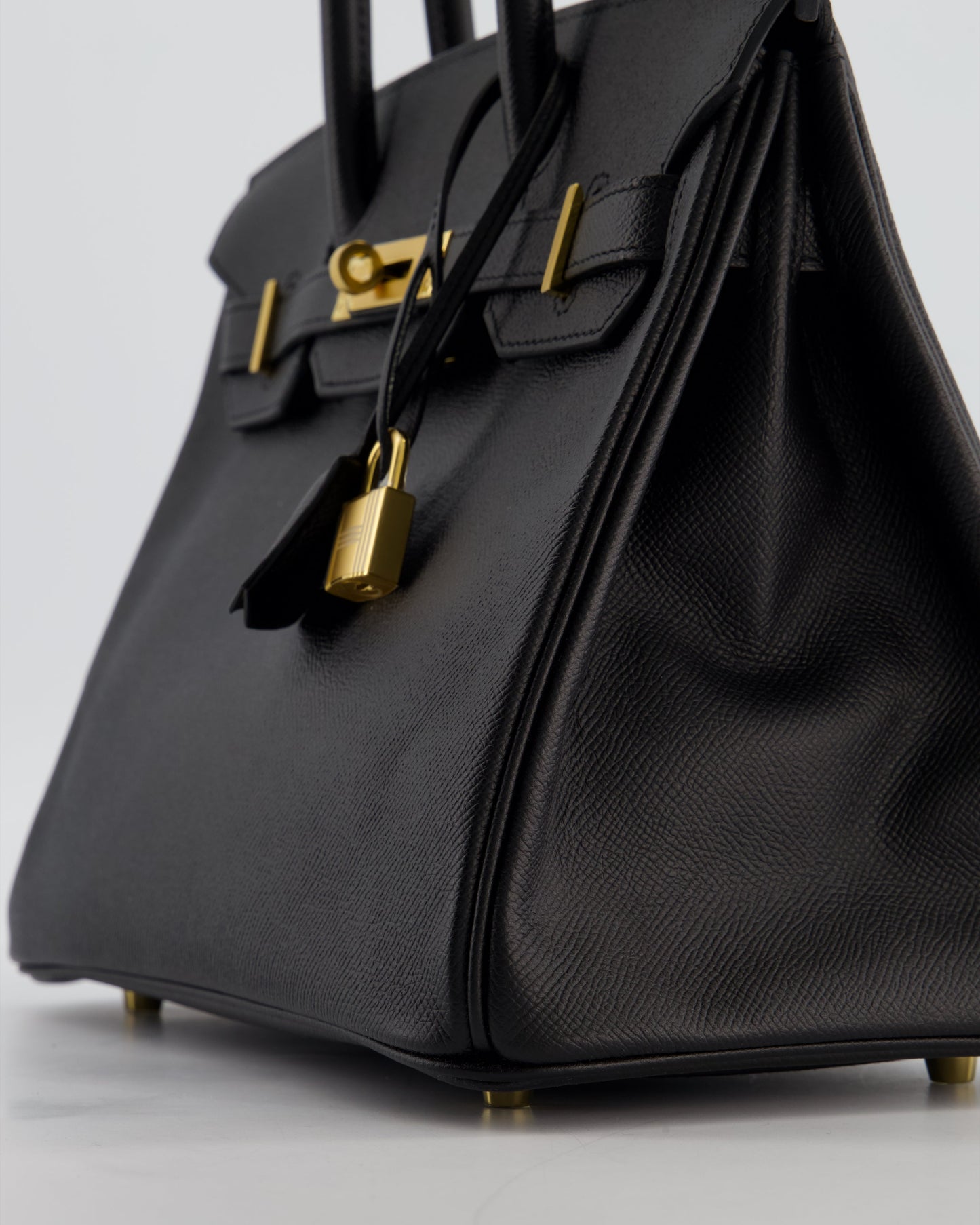 *HOT* Hermès Birkin 30 Retourne Bag in Noir Epsom Leather with Gold Hardware