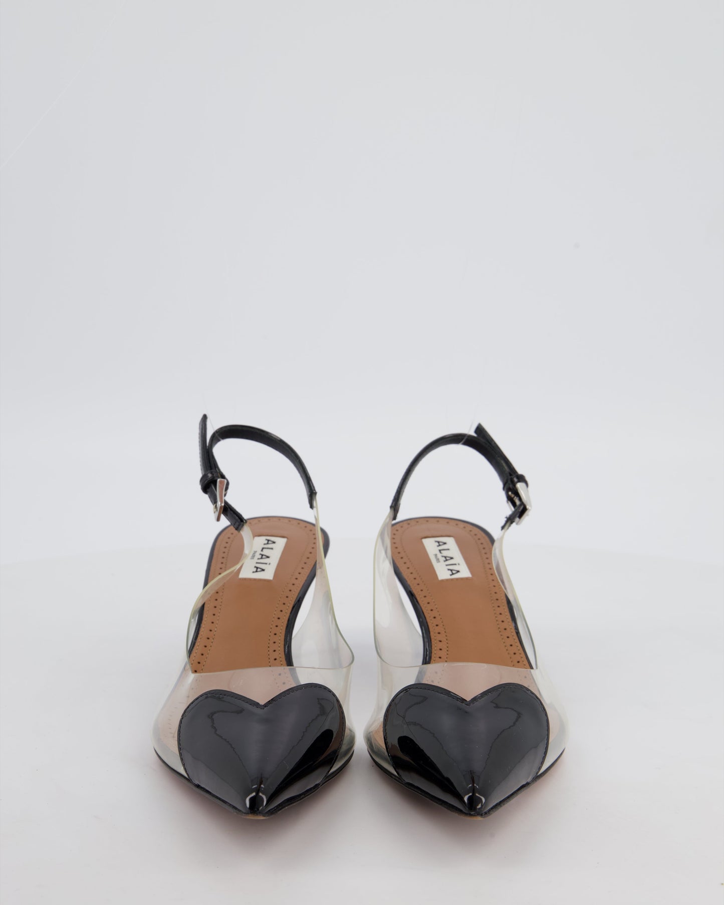 Ala•a Black Le Coeur Slingback Pumps 55 Size EU 37 RRP £920